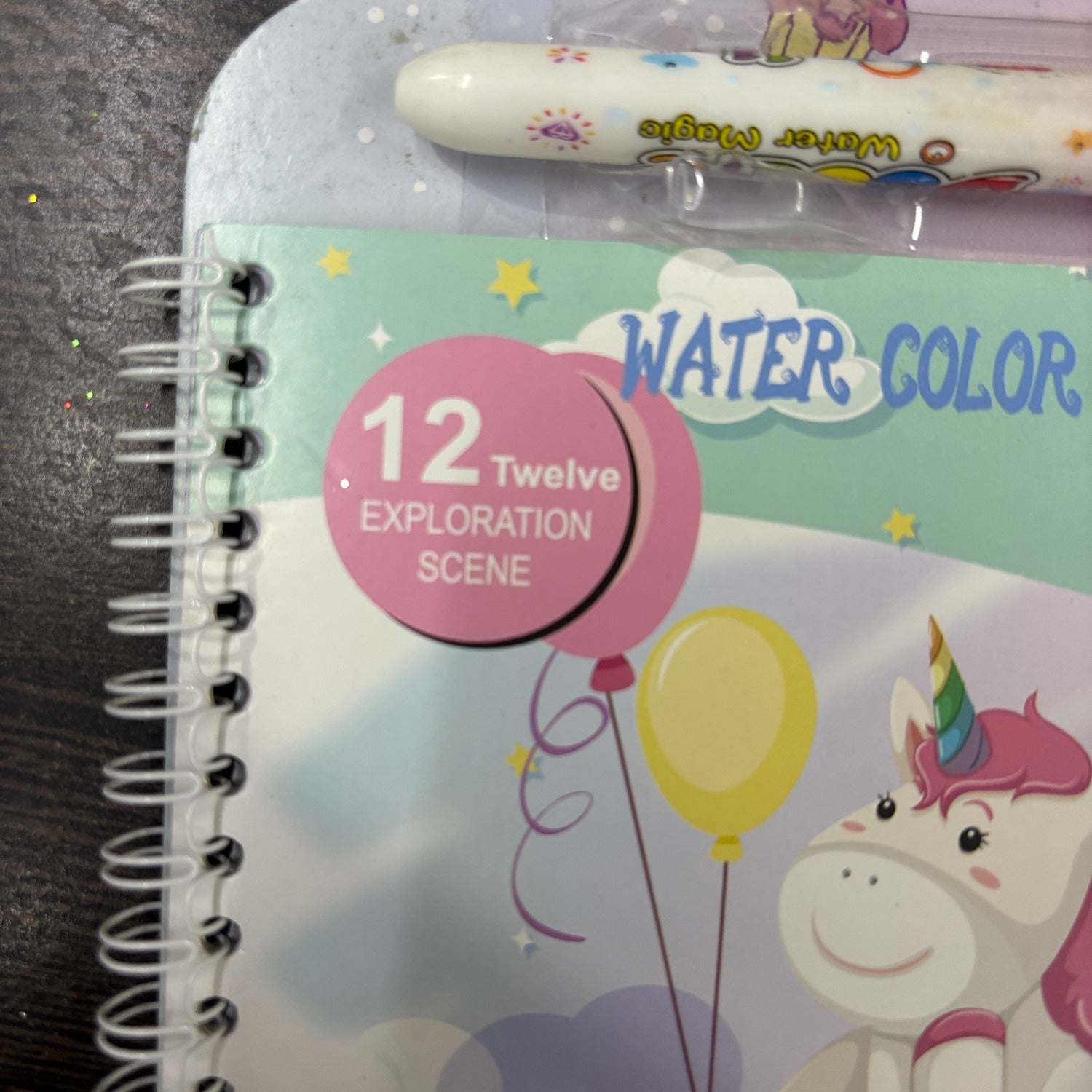 Magic Book Quick Dry Water Drawing Book Reusable Doodle Diary Notebook with Magic Pen for Kids Learning Painting Coloring Activity Return Gift - 6 Inch - Apkamart