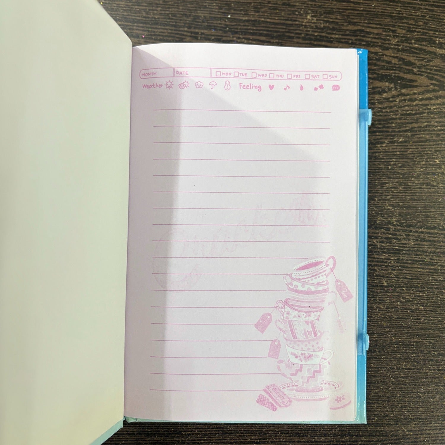 Smile Design Note Book with Lock Diary for Kids Secure Journal Creative Writing Pad Ideal Return Gift for Children - 7 Inch - Apkamart