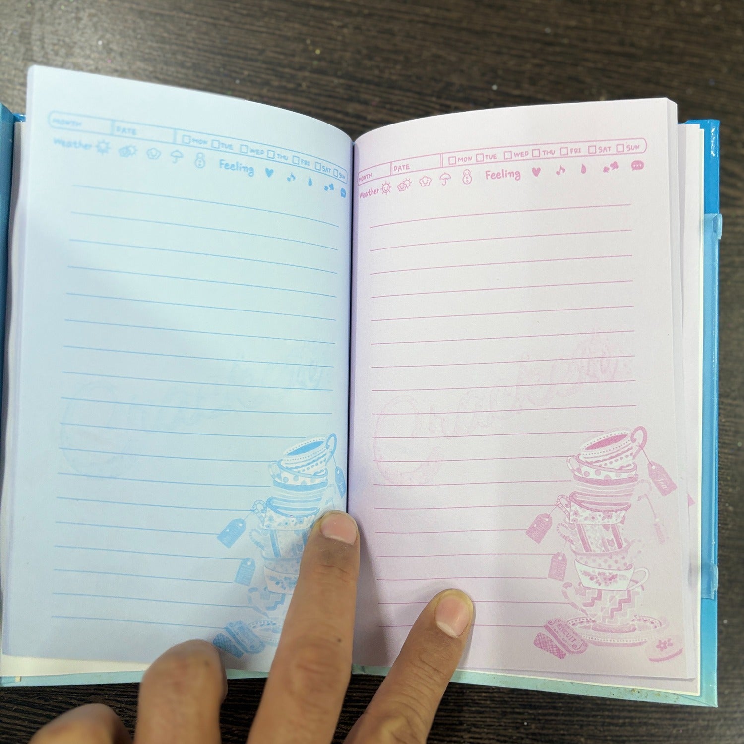 Smile Design Note Book with Lock Diary for Kids Secure Journal Creative Writing Pad Ideal Return Gift for Children - 7 Inch - Apkamart