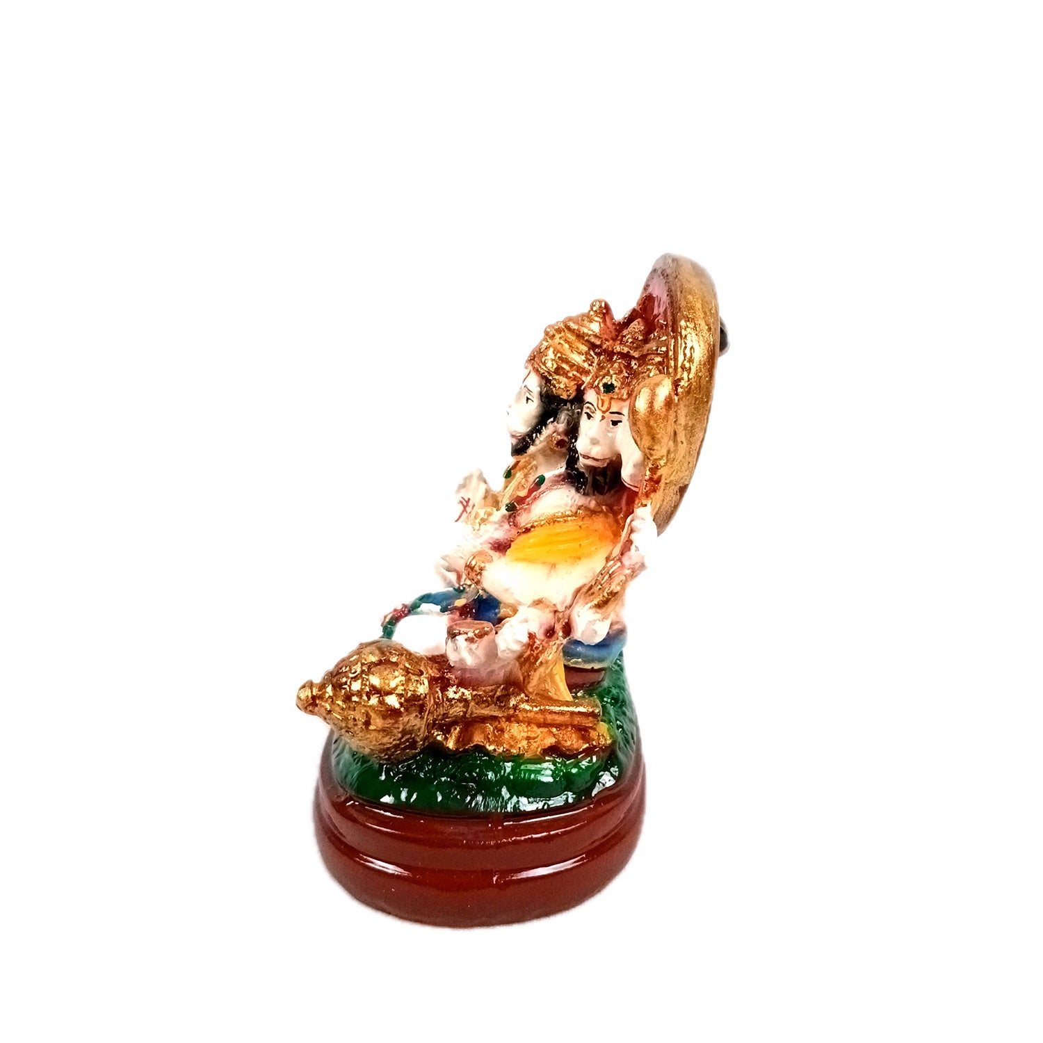 Panchmukhi Hanuman Statue | Lord Bajarang Bali Idol - for Home, Vastu, Puja, Table, Car Dashboard, Entrance Decor & Gifts - 4 Inch - Apkamart