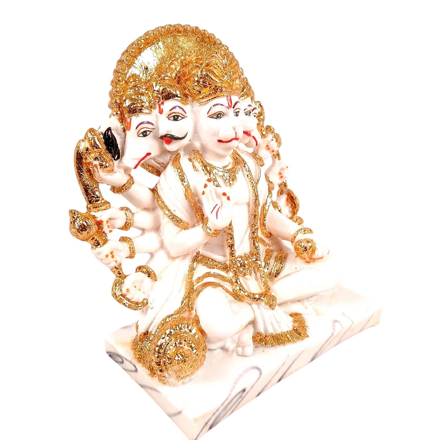 Panchmukhi Hanuman Ji Statue | Panchmukha Hanuman Idol for Home, Pooja Room & Vastu | Religious Table Décor, Housewarming & Diwali Gift - 8 Inch - Apkamart
