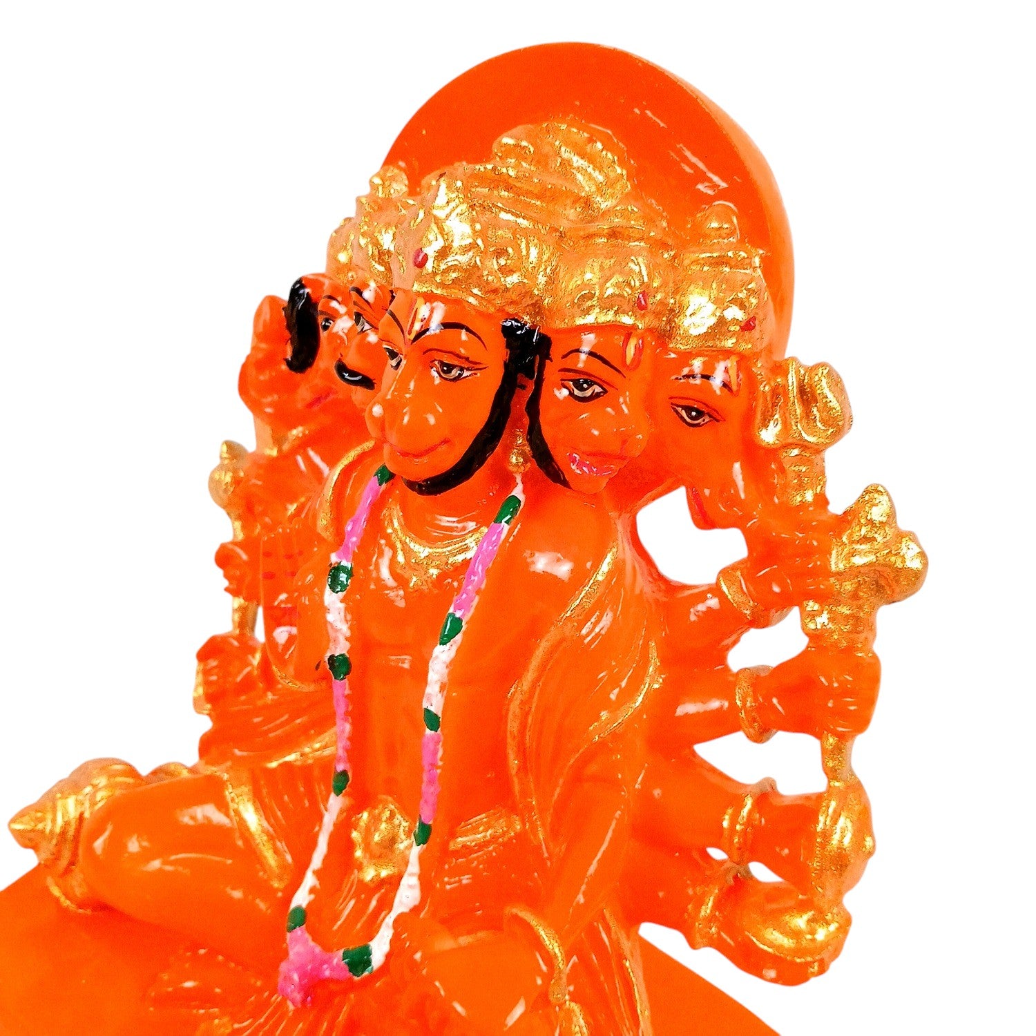 Panchmukhi Hanuman Ji Statue | Panchmukha Hanuman Idol for Home, Pooja Room & Vastu | Religious Table Decor & Diwali Gift - 8 Inch - Apkamart