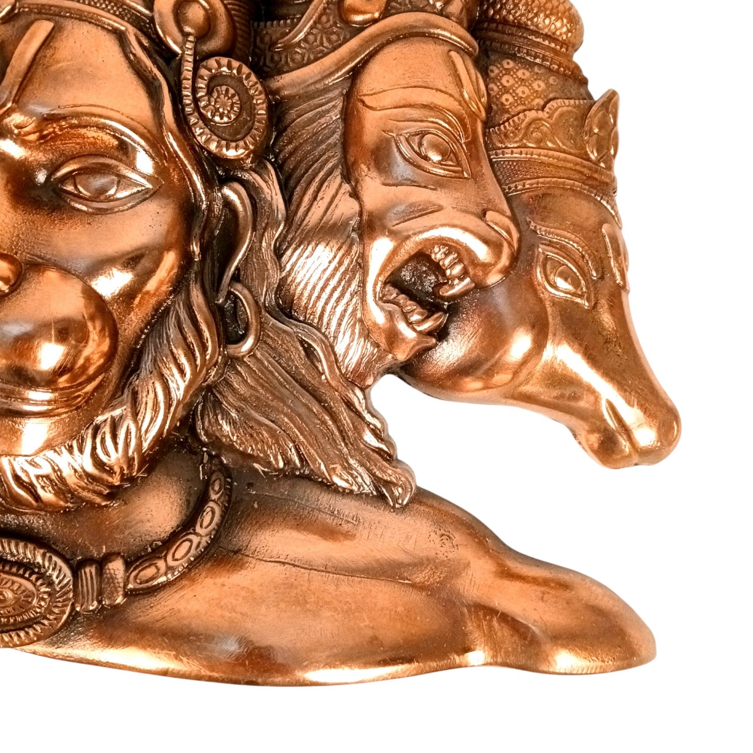 Panchmukhi Hanuman Ji Wall Hanging | Religious Wall Idol | Vastu Spiritual Decor for Home, Temple & Office | Divine Hindu God Hanuman Wall Art - 17 Inch - Apkamart