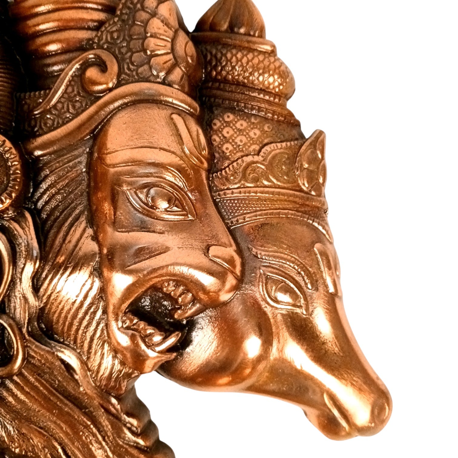 Panchmukhi Hanuman Ji Wall Hanging | Religious Wall Idol | Vastu Spiritual Decor for Home, Temple & Office | Divine Hindu God Hanuman Wall Art - 17 Inch - Apkamart