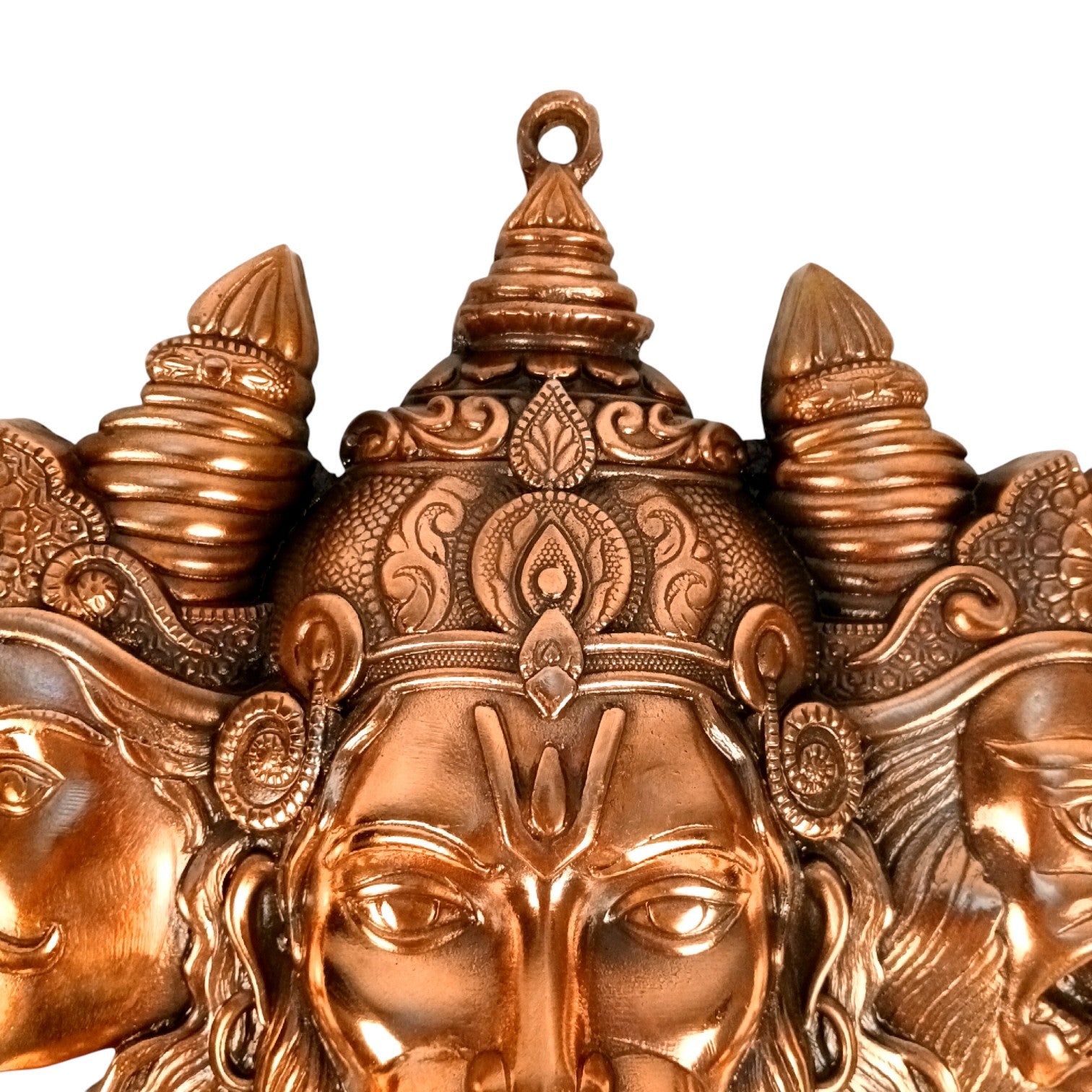 Panchmukhi Hanuman Ji Wall Hanging | Religious Wall Idol | Vastu Spiritual Decor for Home, Temple & Office | Divine Hindu God Hanuman Wall Art - 17 Inch - Apkamart