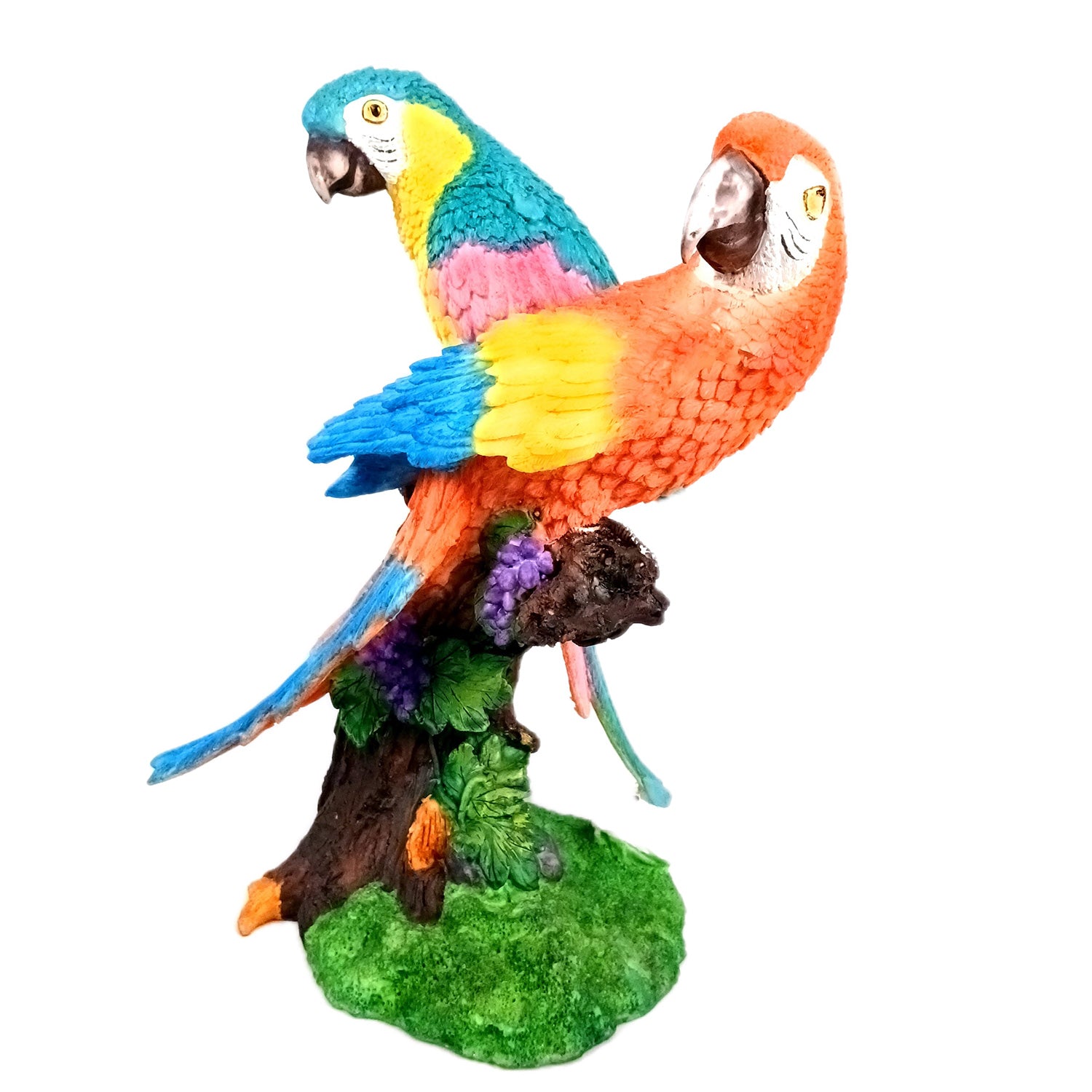 Parrot Showpiece | Love Birds Statue | Macaw Bird Figurine - for Home, Table, Living room, Garden, Office Decor & Gifts - 13 Inch - Apkamart