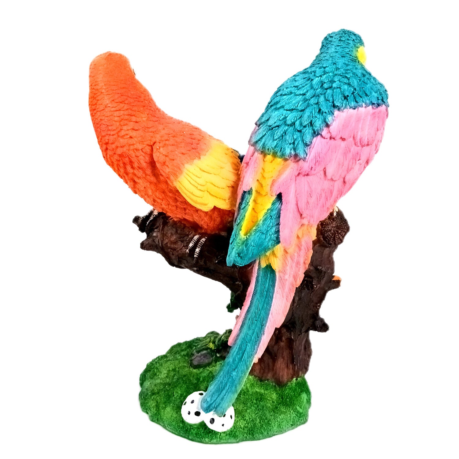 Parrot Showpiece | Love Birds Statue | Macaw Bird Figurine - for Home, Table, Living room, Garden, Office Decor & Gifts - 13 Inch - Apkamart