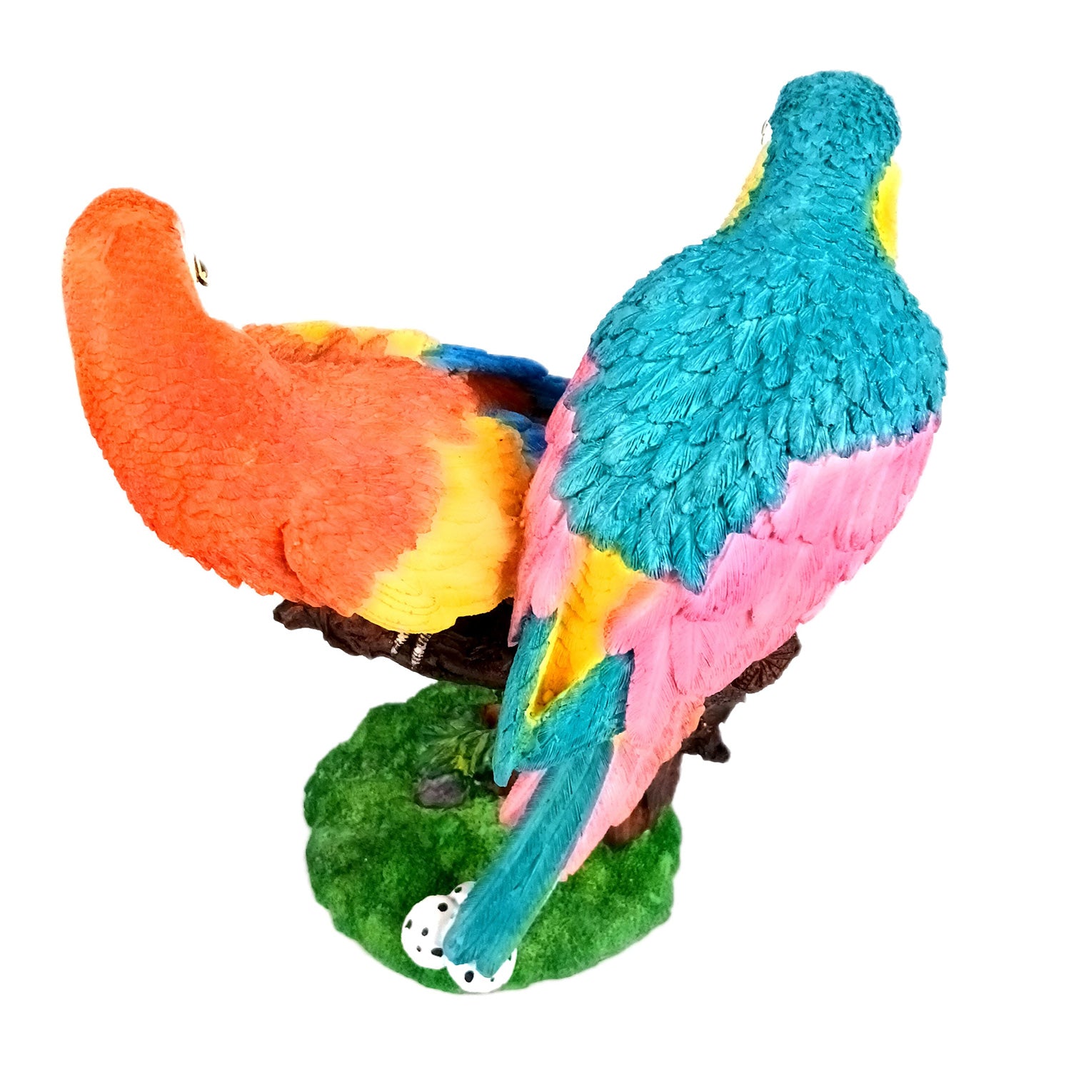 Parrot Showpiece | Love Birds Statue | Macaw Bird Figurine - for Home, Table, Living room, Garden, Office Decor & Gifts - 13 Inch - Apkamart