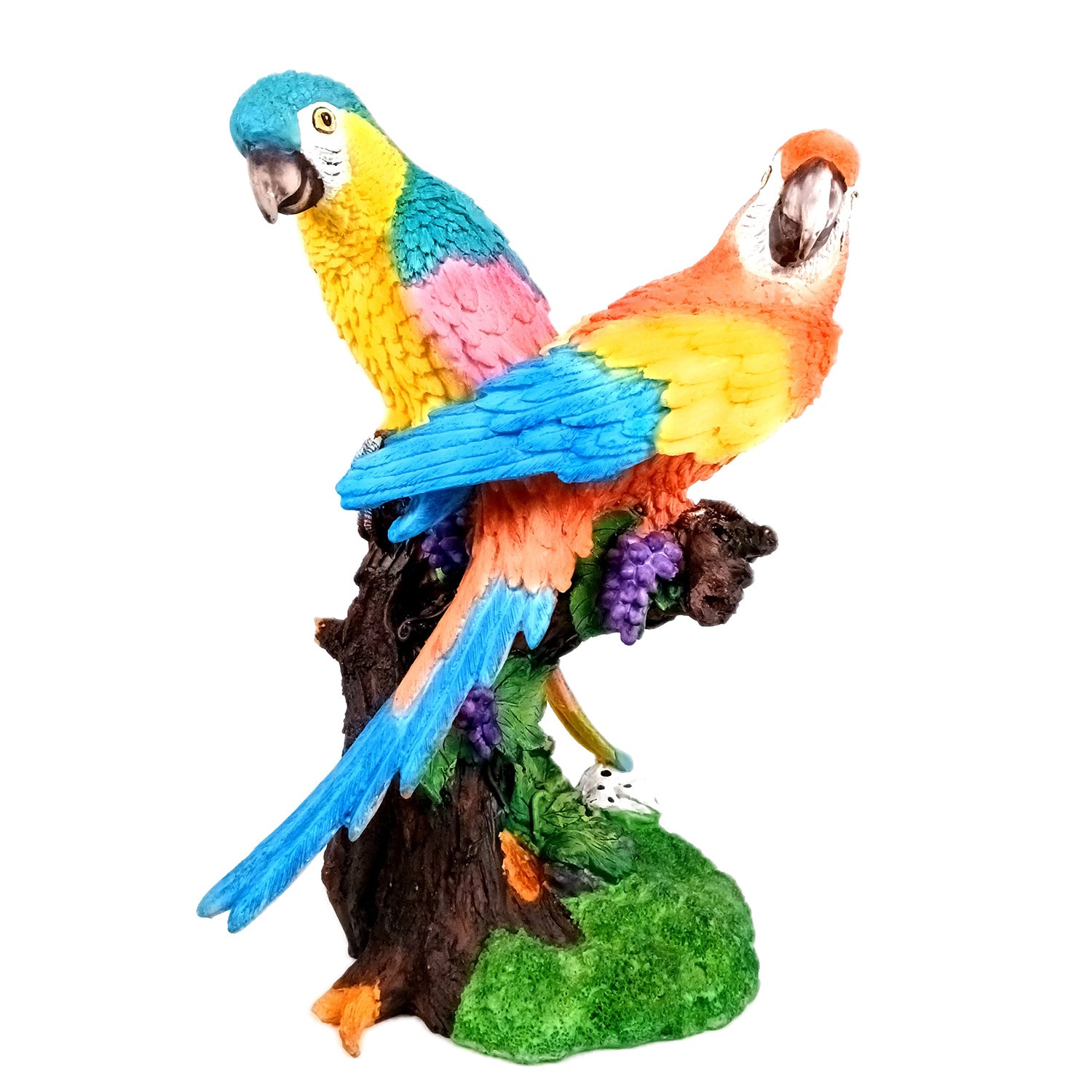 Parrot Showpiece | Love Birds Statue | Macaw Bird Figurine - for Home, Table, Living room, Garden, Office Decor & Gifts - 13 Inch - Apkamart