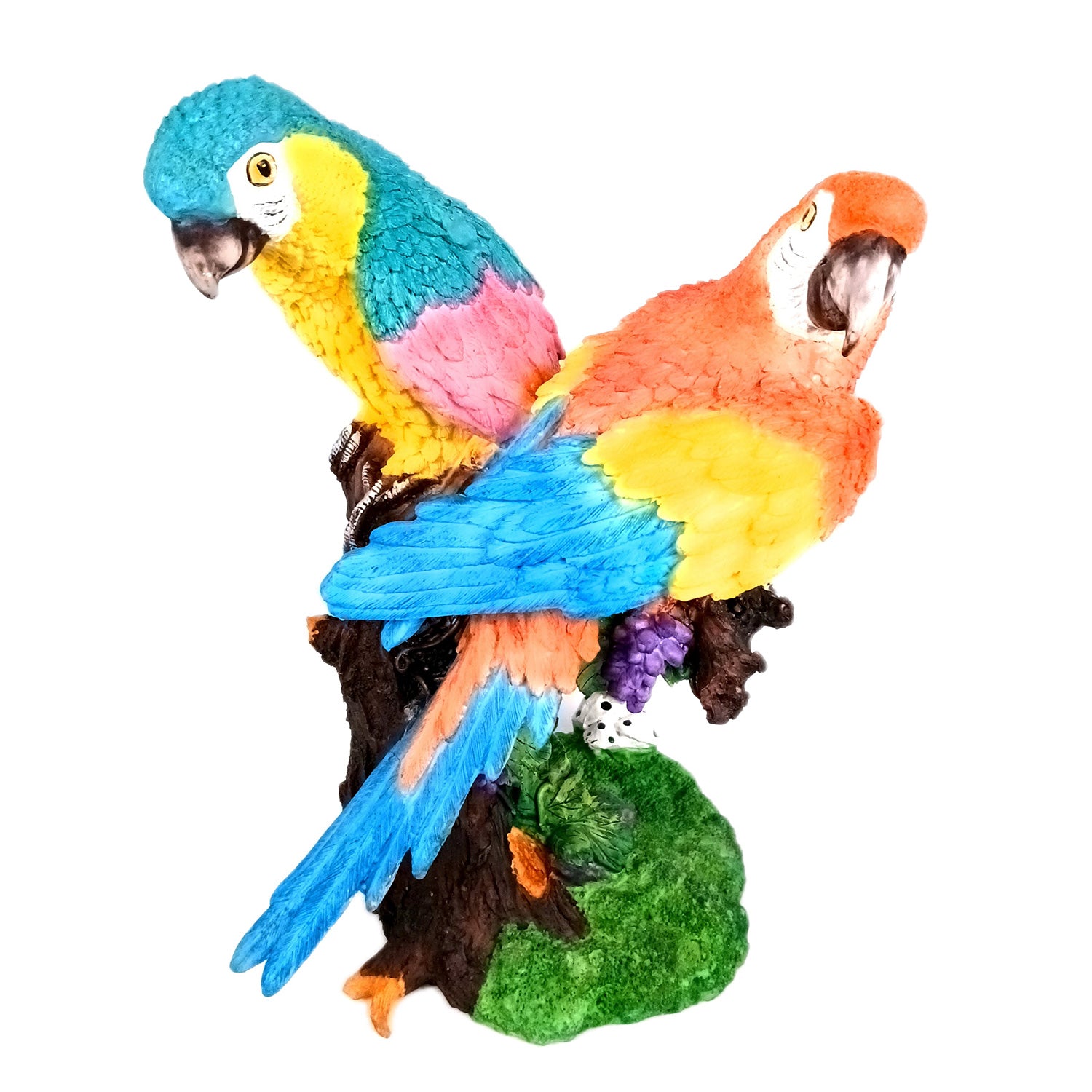 Parrot Showpiece | Love Birds Statue | Macaw Bird Figurine - for Home, Table, Living room, Garden, Office Decor & Gifts - 13 Inch - Apkamart