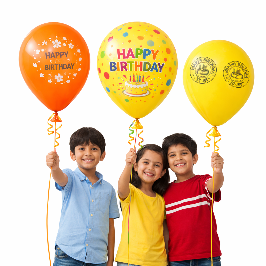 Birthday Balloons Happy Birthday Balloons | Party Balloons | Balloons for Kids Colorful Birthday Decorations for Home School Events - (Pack Of 2)