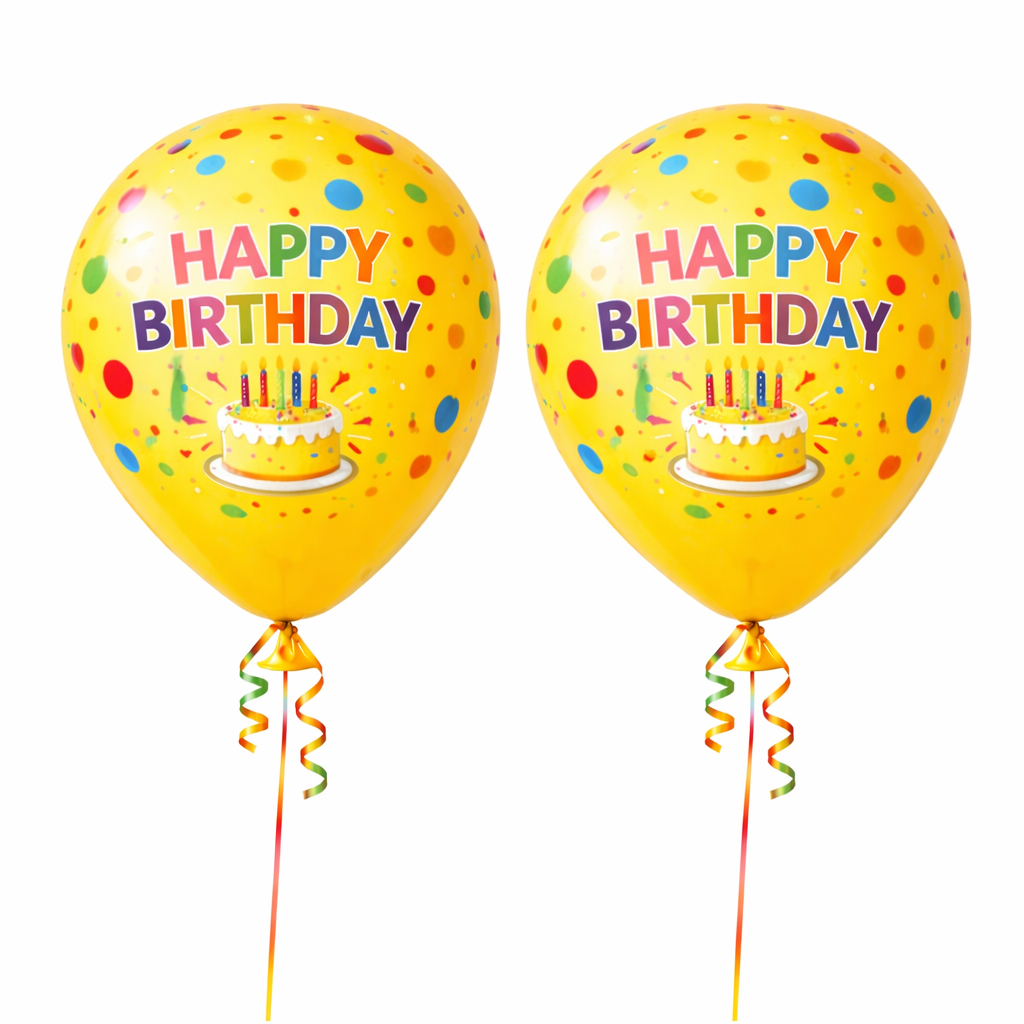 Birthday Balloons Happy Birthday Balloons | Party Balloons | Balloons for Kids Colorful Birthday Decorations for Home School Events - (Pack Of 2) - Apkamart #Style_Pack Of 2