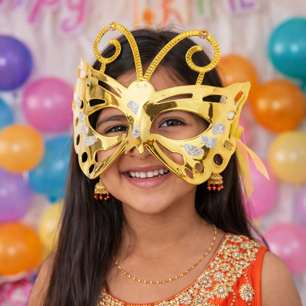 Party Mask for Kids Birthday Party | Fun Face Mask for Party Celebration & Fancy Dress
