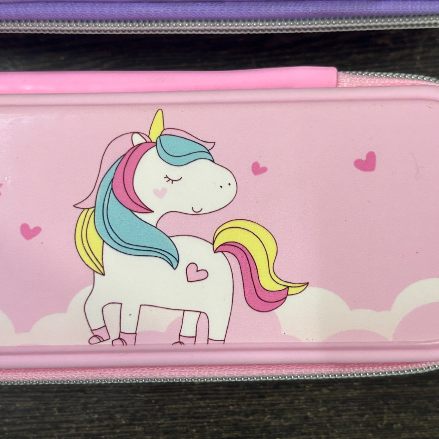 Cartoon Print Pencil Pouch For Kids Durable Stationery - Apkamart