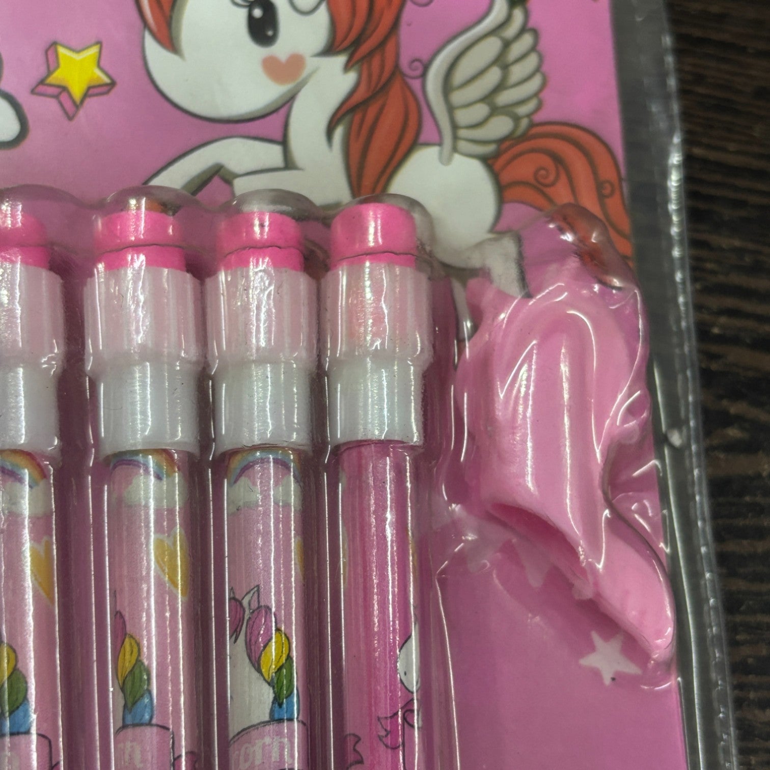 Pencil Box Stationery Kit Metal 6 Pencils Eraser Kids - Apkamart