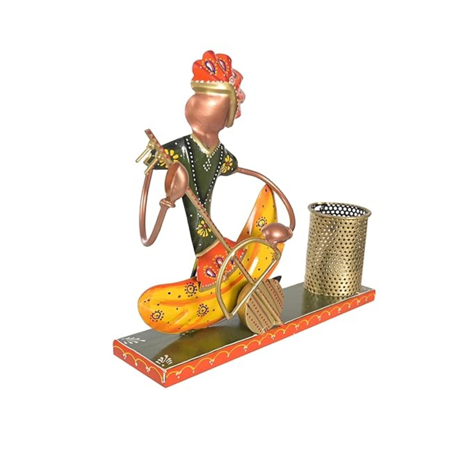 Musician Pen Holder | Artistic Table Pen Stand for Office Desk, Home Decor & Gifting | Creative Musician Theme Stationery Organizer for Study Table - 10 Inch - Apkamart