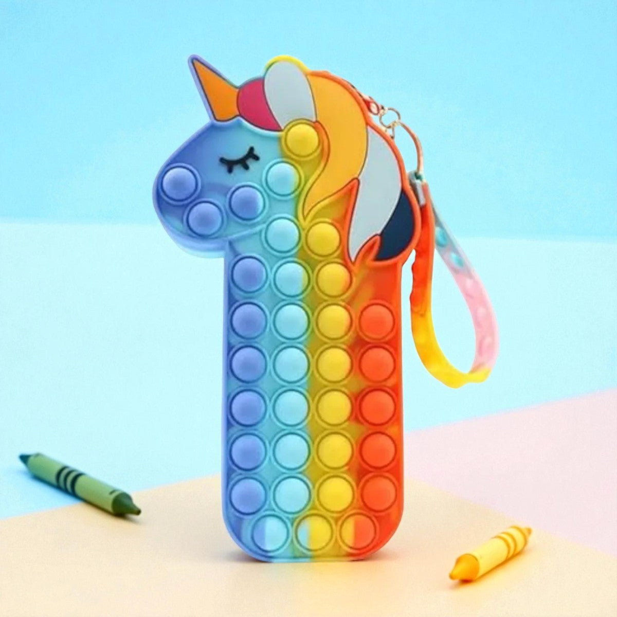 Popit Pencil Box | Stationery Kit for Kids | Multi-Functional Pop-It Pencil Case with Compartments | Cute School Supply Organizer for Boys & Girls - Apkamart