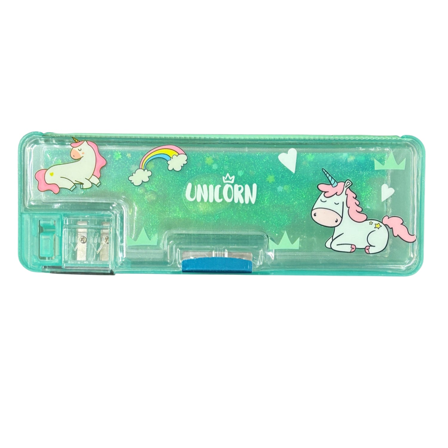 Kids Magnetic Pencil Box | Durable Stationery Organizer with Dual Compartments, Sharpener & Scale | Cute School Box for Boys & Girls - Apkamart