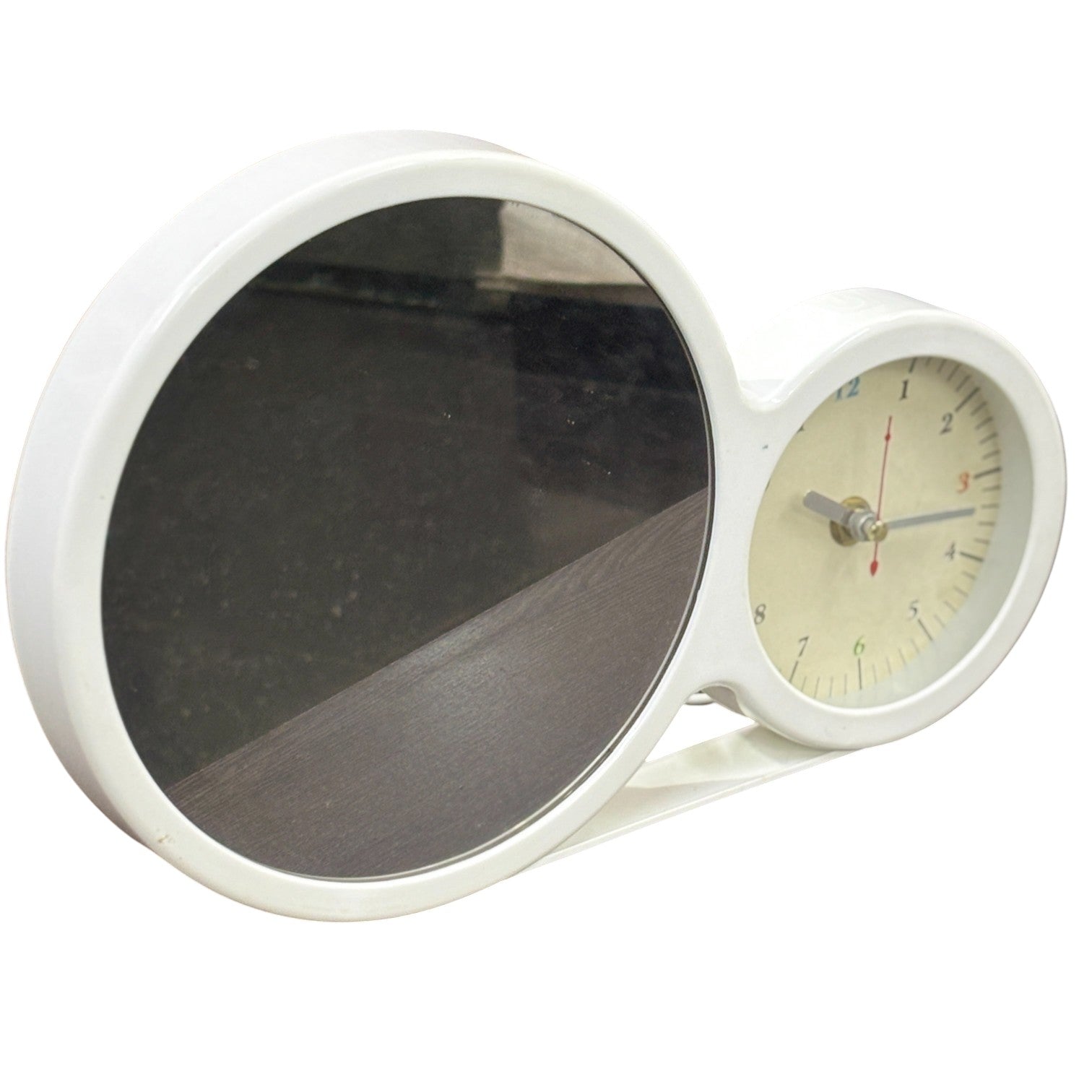 Table Clock with Photo Frame LED Light | Dual Power Plug-in & Battery Operated | Decorative Desk Clock for Home, Office & Bedroom | Gift for Friends & Family - 11 Inch - Apkamart