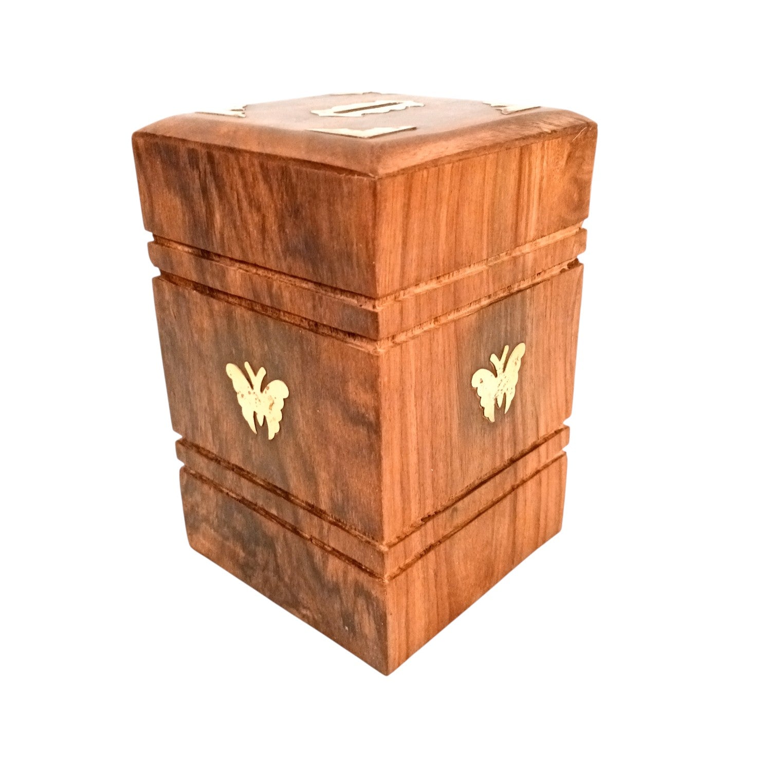 Wooden Money Bank | Piggy Bank / Coin Box With Lock | Big Size Gullak - for Kids, Girls , Boys, Birthday Gift, Christmas Gifts for Children, Home Decor - 6 Inch - Apkamart #Style_Design 1