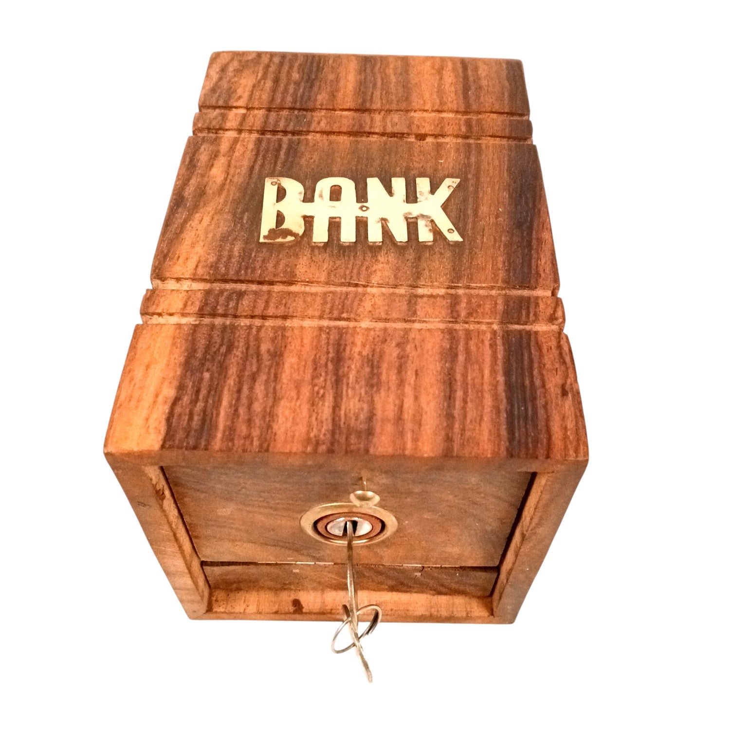 Wooden Money Bank | Piggy Bank / Coin Box With Lock | Big Size Gullak - for Kids, Girls , Boys, Birthday Gift, Christmas Gifts for Children, Home Decor - 6 Inch - Apkamart #Style_Design 1