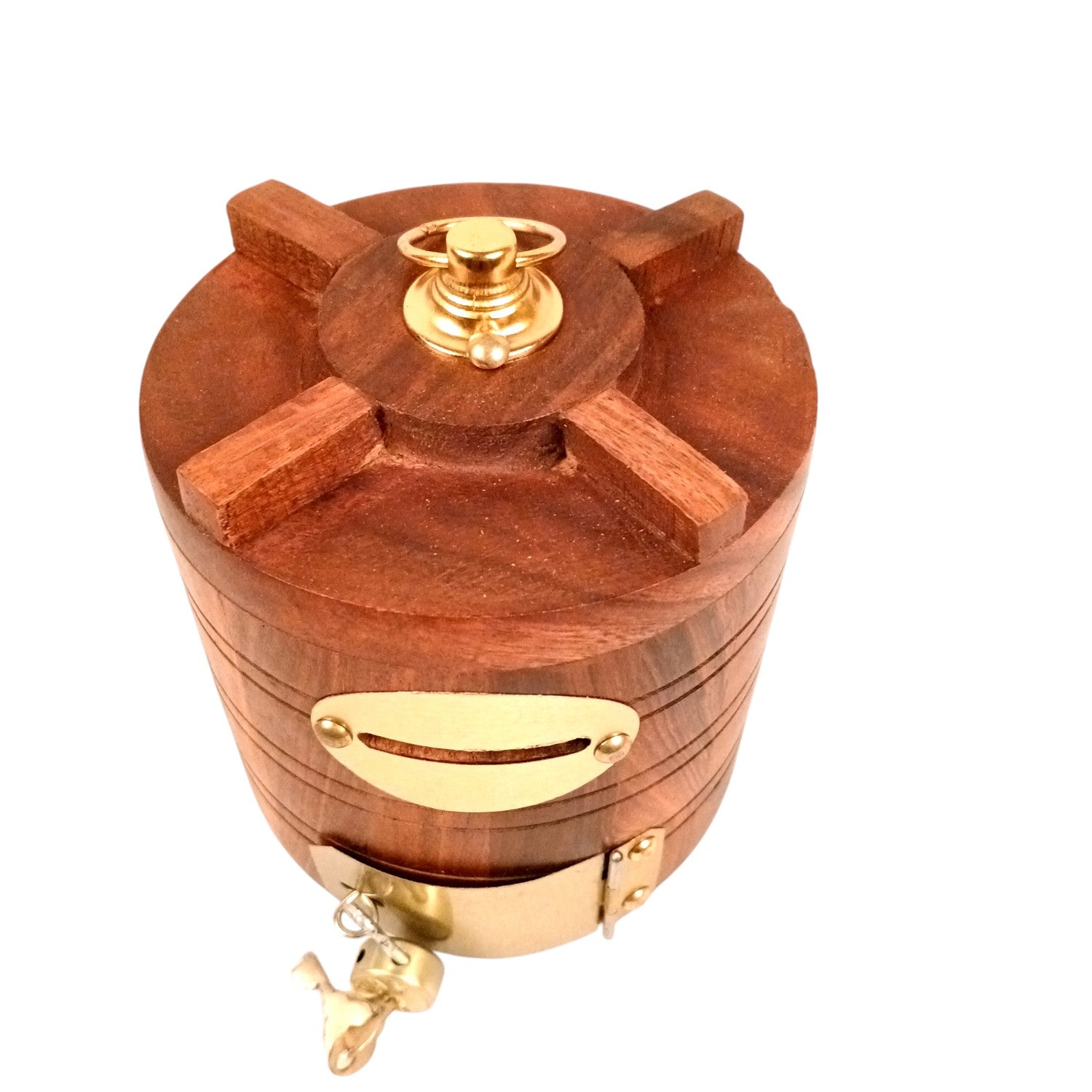 Wooden Money Bank | Piggy Bank / Coin Box With Lock | Gullak - for Kids, Girls , Boys, Birthday Gift, Christmas Gifts for Children, Home Decor - 6 Inch - Apkamart