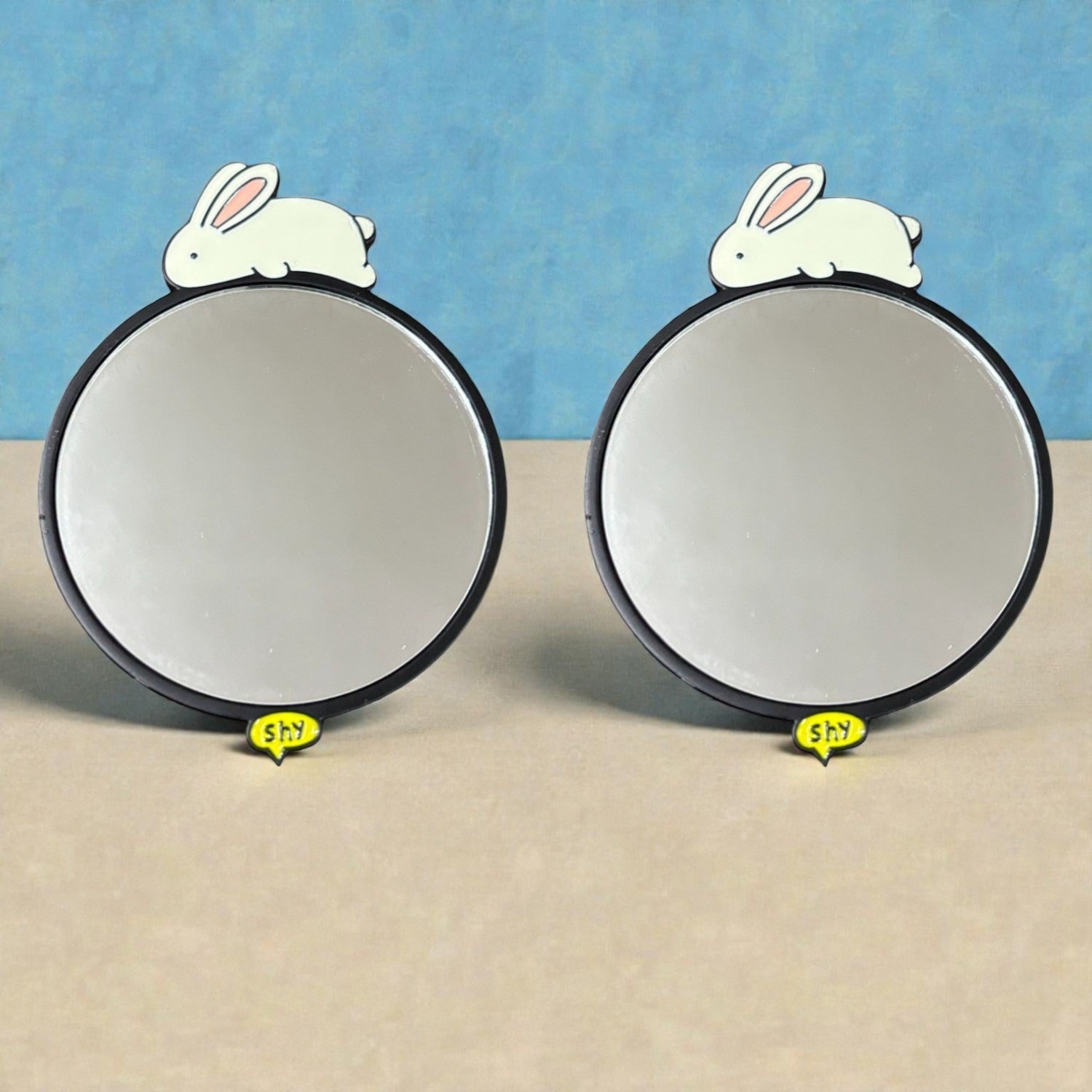 Compact Makeup Mirror | Lightweight Pocket Mirror for School, Office & Travel | Small Portable Mirror for Girls, Women & Kids - Apkamart #Style_Pack Of 2