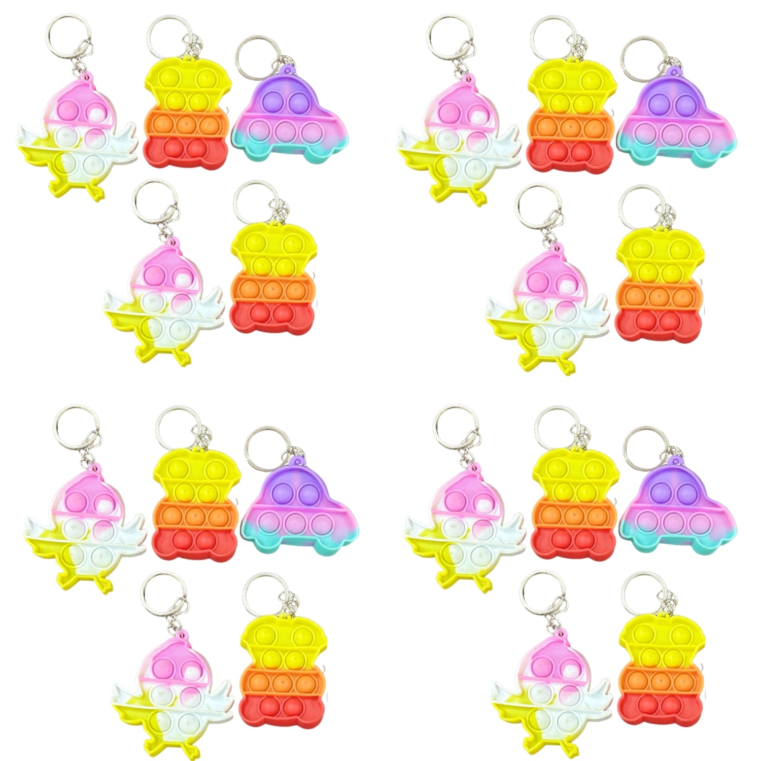 Cute Kids Key Chain | Cartoon Character Keychain for School Bags, Keys & Return Gifts - Apkamart #Style_Pack Of 20