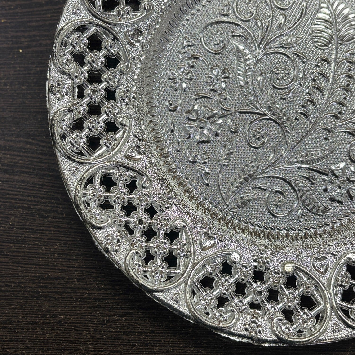 Serving Trays For Tea, Coffee & Snacks | Multipurpose Decorative Tray & Platters - For Home, Dining Table Organization, Kitchen & Gifts - 8 Inch - Apkamart