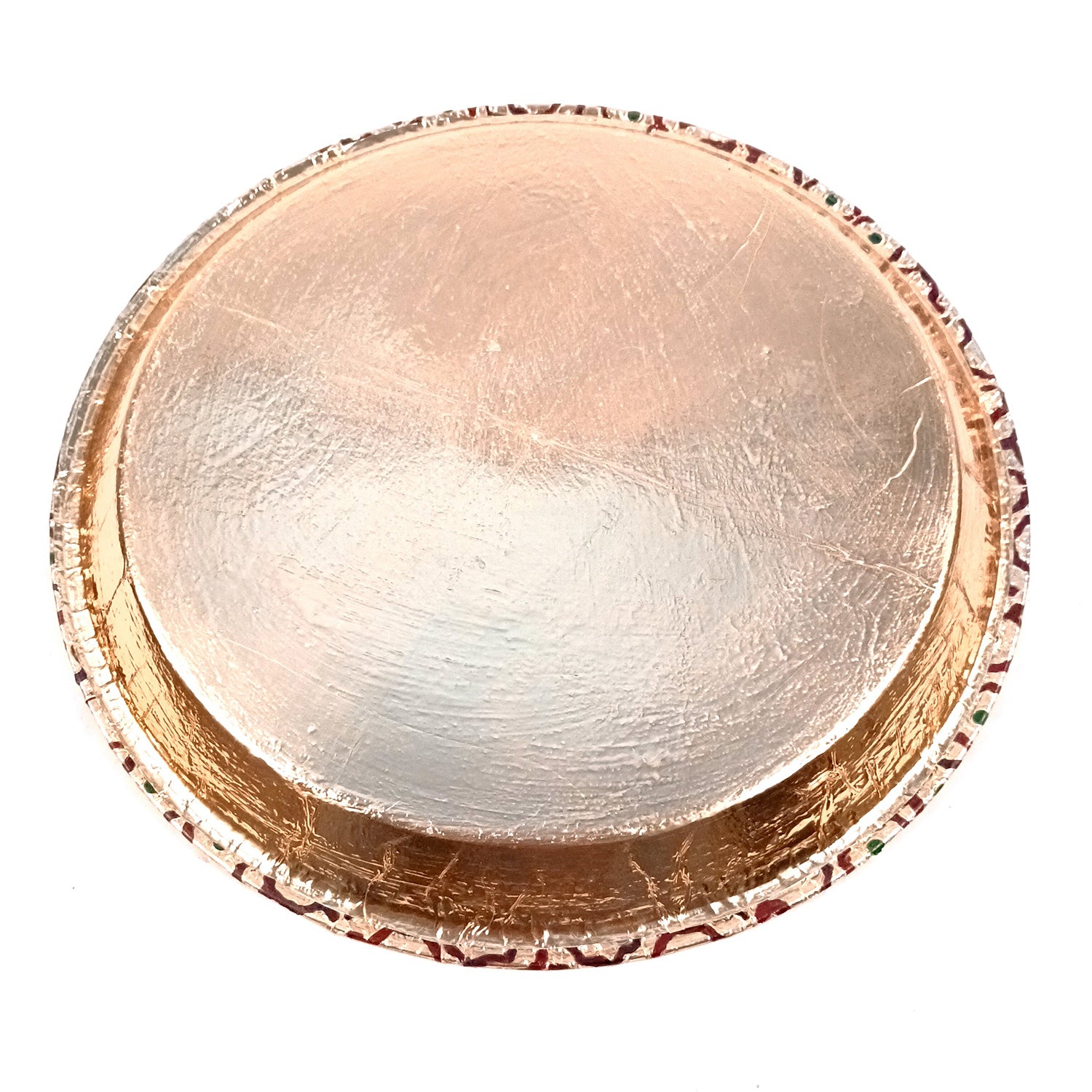 Puja Thali | Aarti Plate with Meenakari Work & Peacock Design - for Pooja, Weddings, Temple, Rakhi, Karwachauth & Festival Decor - 14 Inch - Apkamart #Style_Design 2