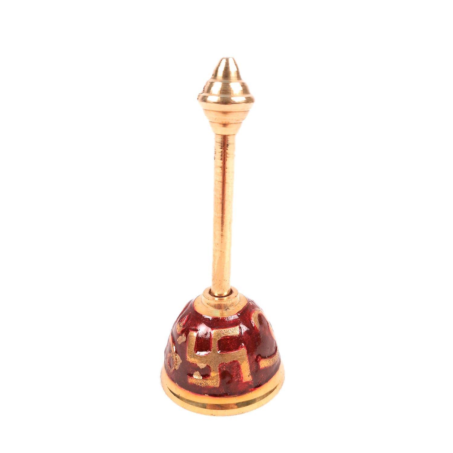 Pooja Mandir Bell Brass | Puja Ghanti - for Home Temple, Puja, Arti | Religious Puja Item - apkamart #Style_Design 2