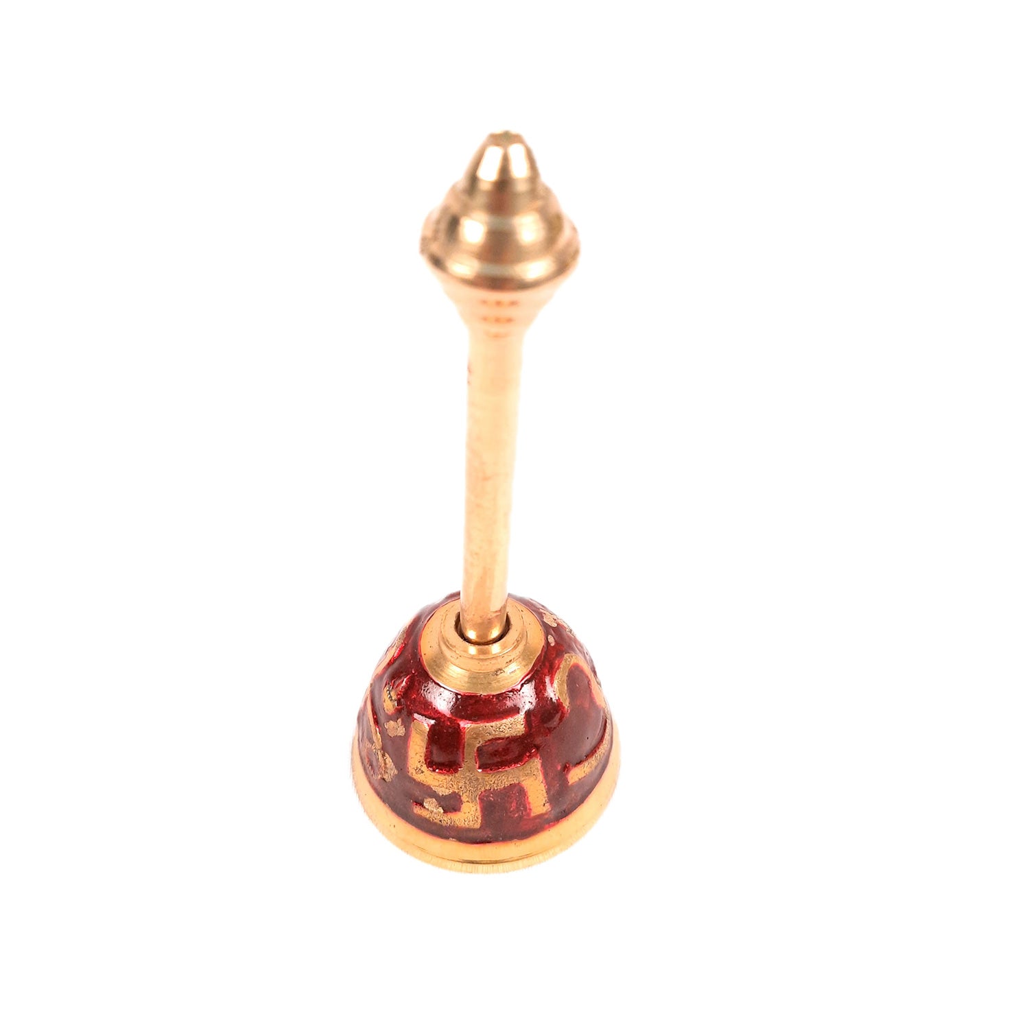 Pooja Mandir Bell Brass | Puja Ghanti - for Home Temple, Puja, Arti | Religious Puja Item - apkamart #Style_Design 2