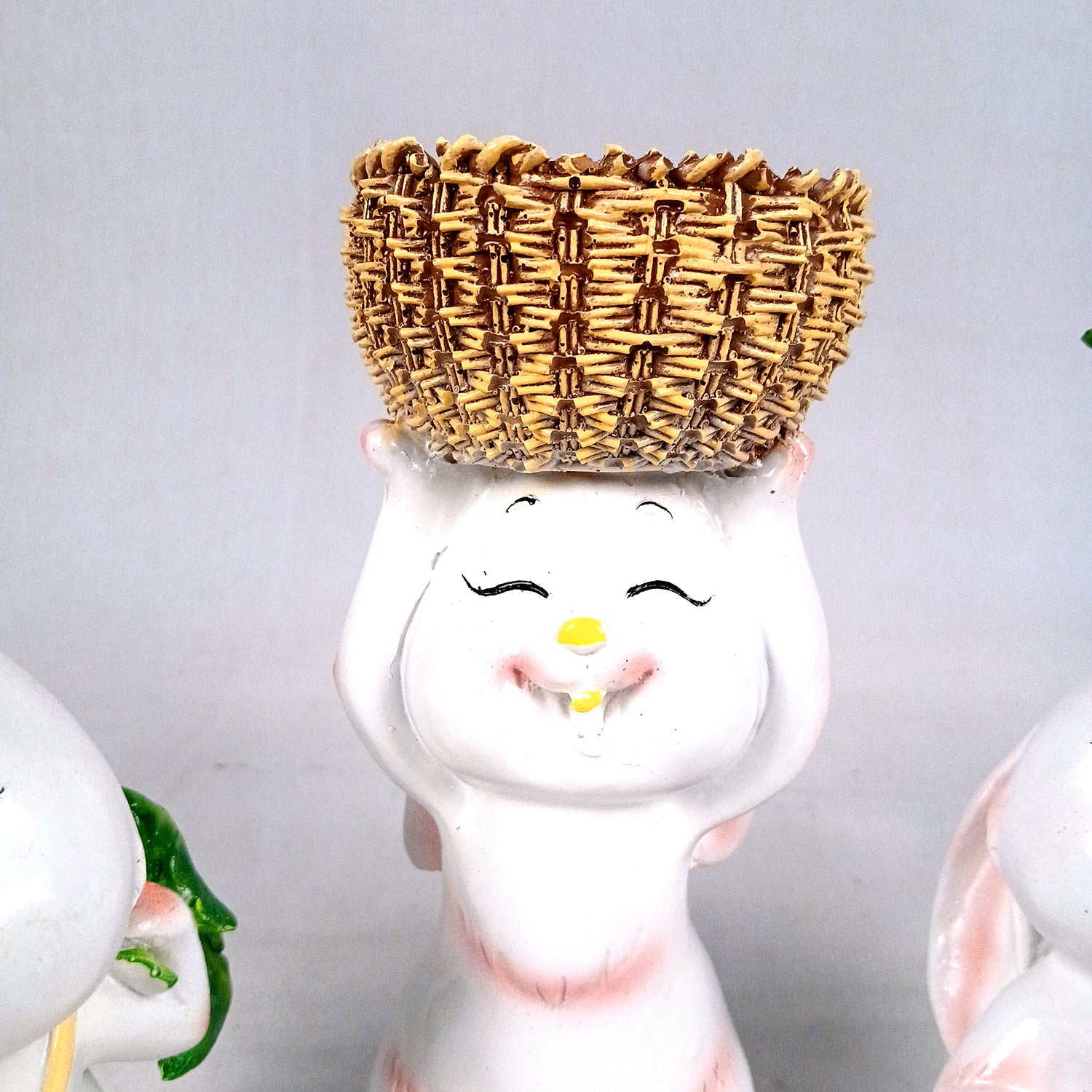 Rabbit Showpiece Set | Cute Bunny Figurines - for Home, Table, Living Room, TV Unit & Garden, Balcony Decor & Gifts - 8 Inch - Apkamart #Style_Pack Of 3