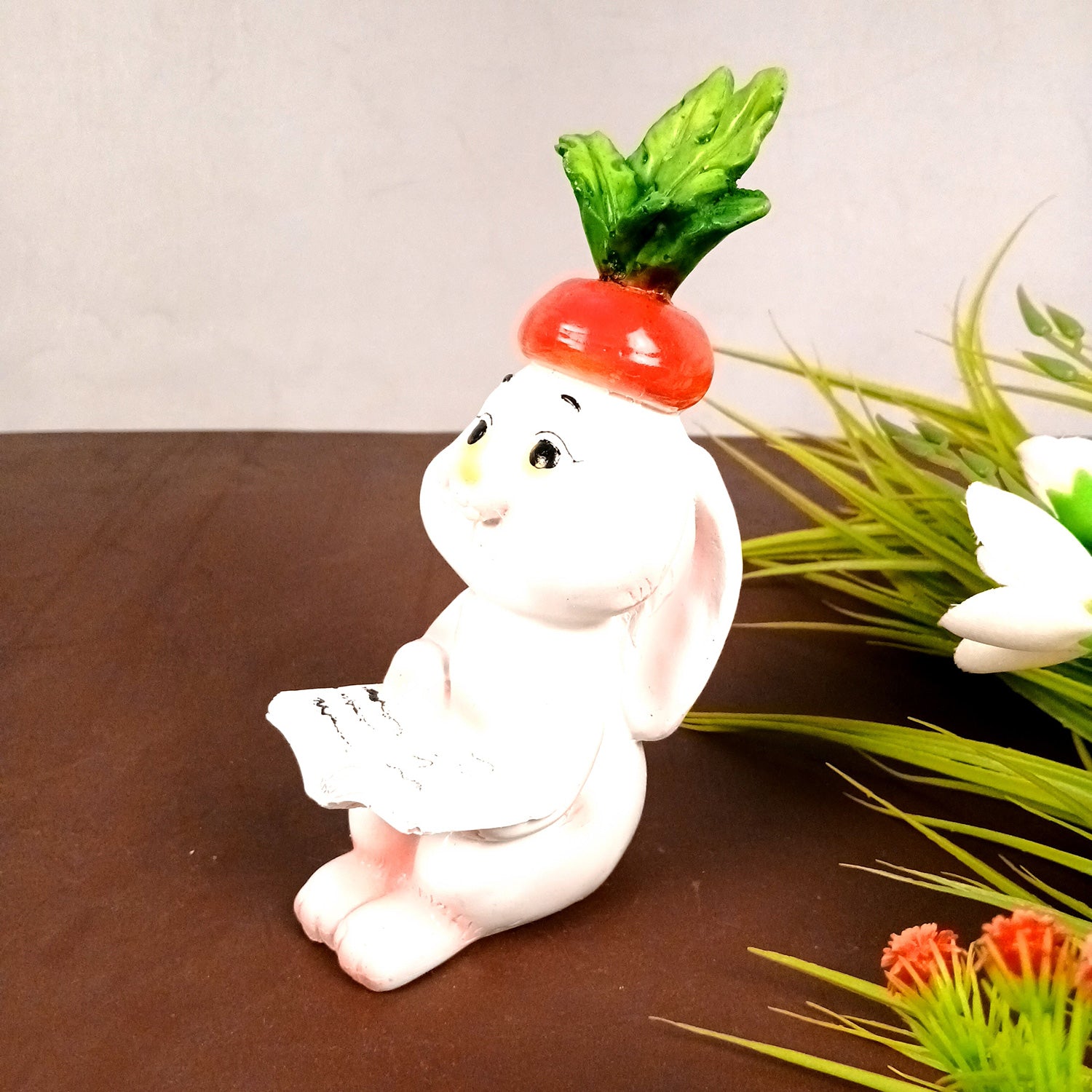 Rabbit Showpiece Set | Cute Bunny Figurines - for Home, Table, Living Room, TV Unit & Garden, Balcony Decor & Gifts - 8 Inch - Apkamart #Style_Pack Of 3