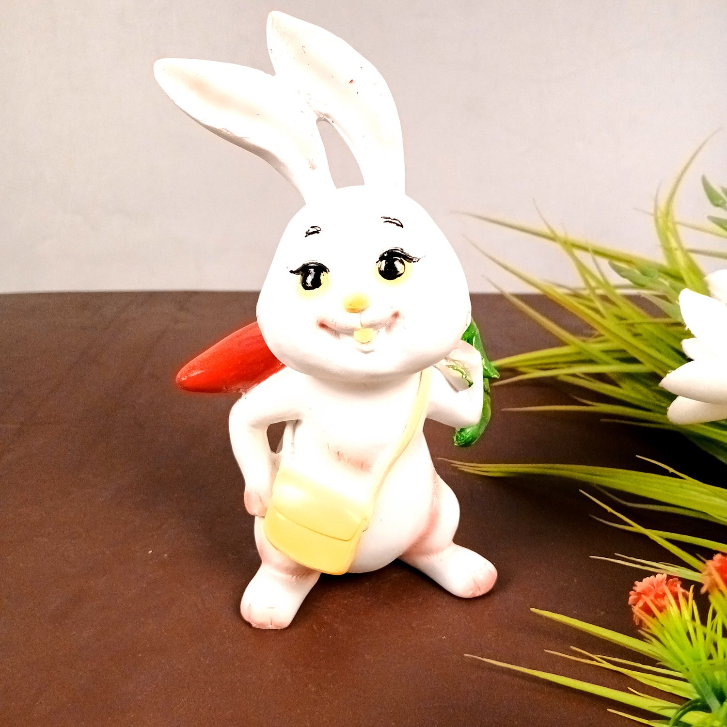 Rabbit Showpiece Set | Cute Bunny Figurines - for Home, Table, Living Room, TV Unit & Garden, Balcony Decor & Gifts - 8 Inch - Apkamart #Style_Pack Of 3