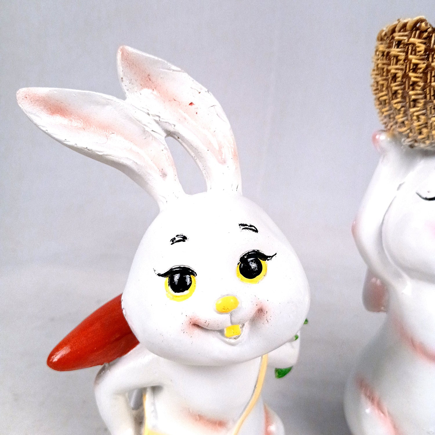 Rabbit Showpiece Set | Cute Bunny Figurines - for Home, Table, Living Room, TV Unit & Garden, Balcony Decor & Gifts - 8 Inch - Apkamart #Style_Pack Of 3