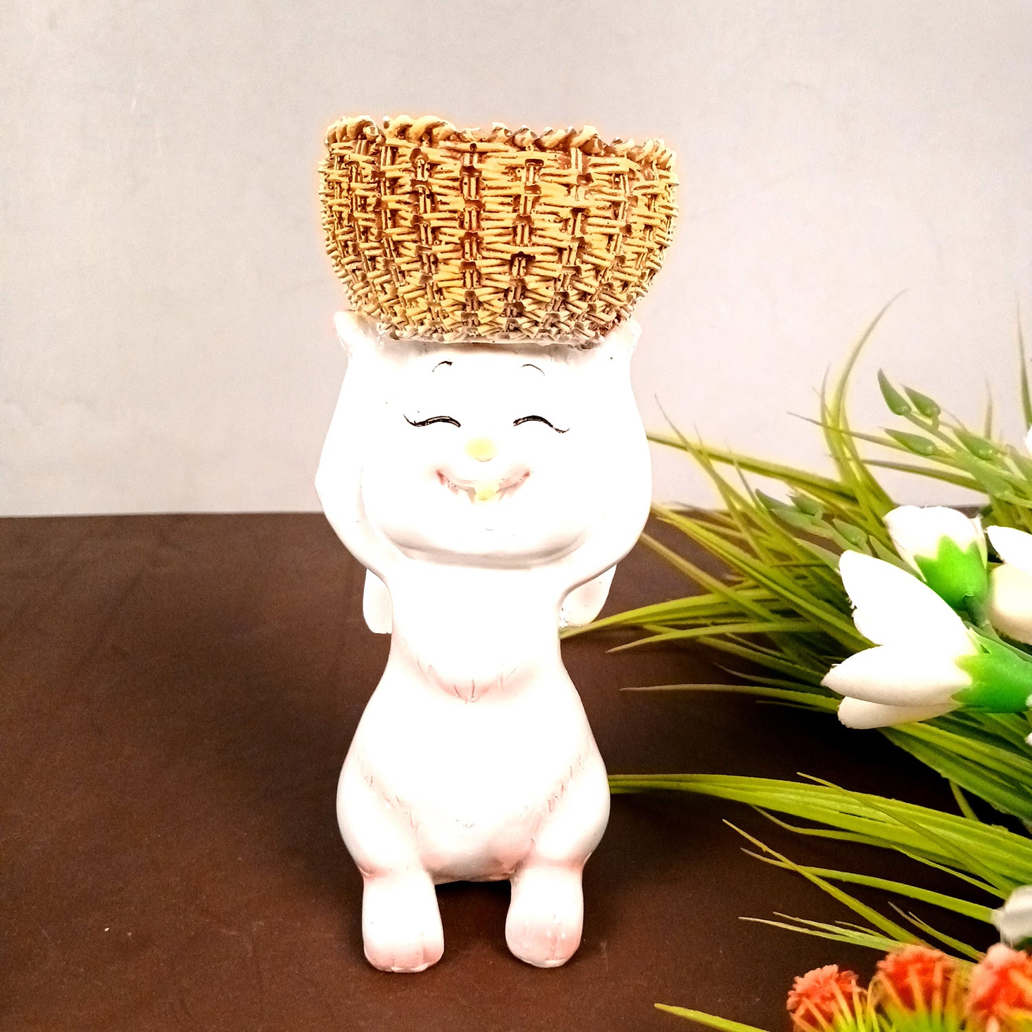 Rabbit Showpiece Set | Cute Bunny Figurines - for Home, Table, Living Room, TV Unit & Garden, Balcony Decor & Gifts - 8 Inch - Apkamart #Style_Design 2