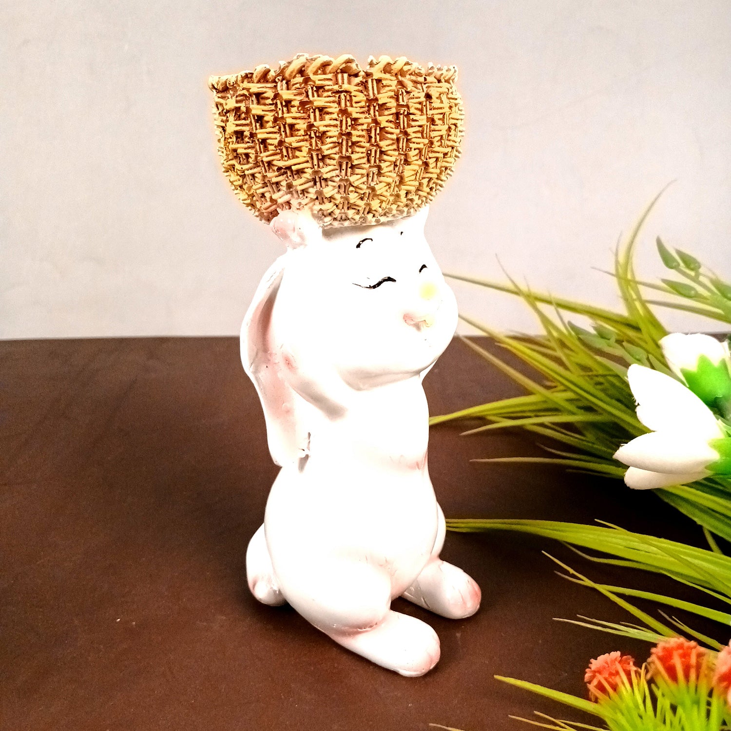 Rabbit Showpiece Set | Cute Bunny Figurines - for Home, Table, Living Room, TV Unit & Garden, Balcony Decor & Gifts - 8 Inch - Apkamart #Style_Design 2