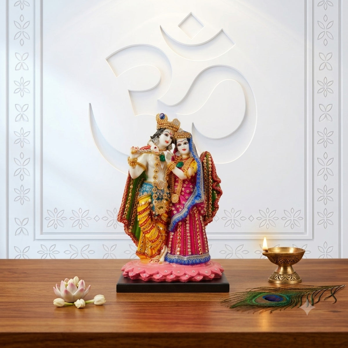 Standing Radha Krishna Statue Idol – 11 Inch-Apkamart