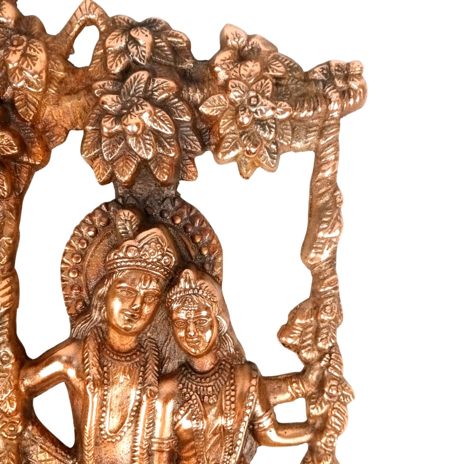 Radha Krishna Wall Hanging Antique For Temple, Home - 15 Inch - Apkamart