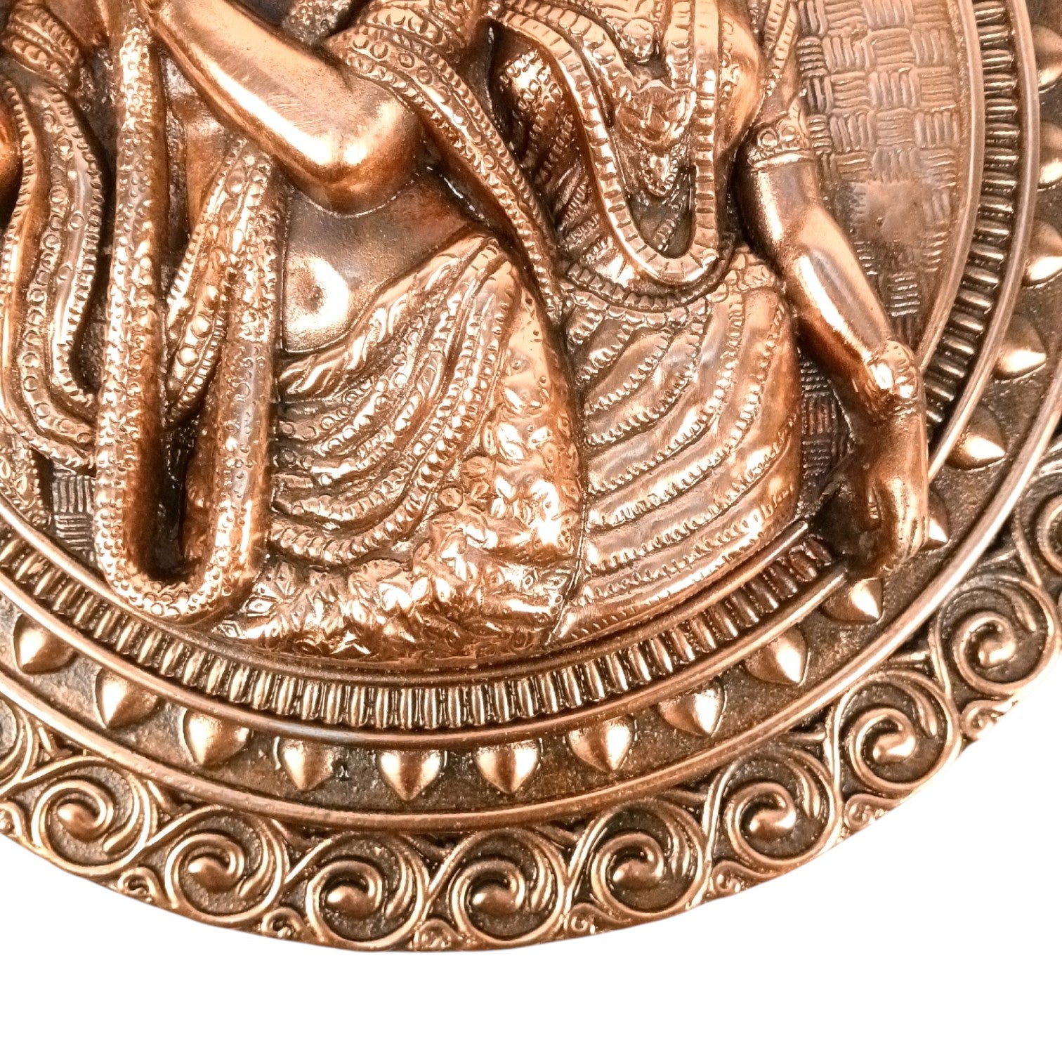 Radha Krishna Wall Hanging – Copper, 16 Inch - Apkamart