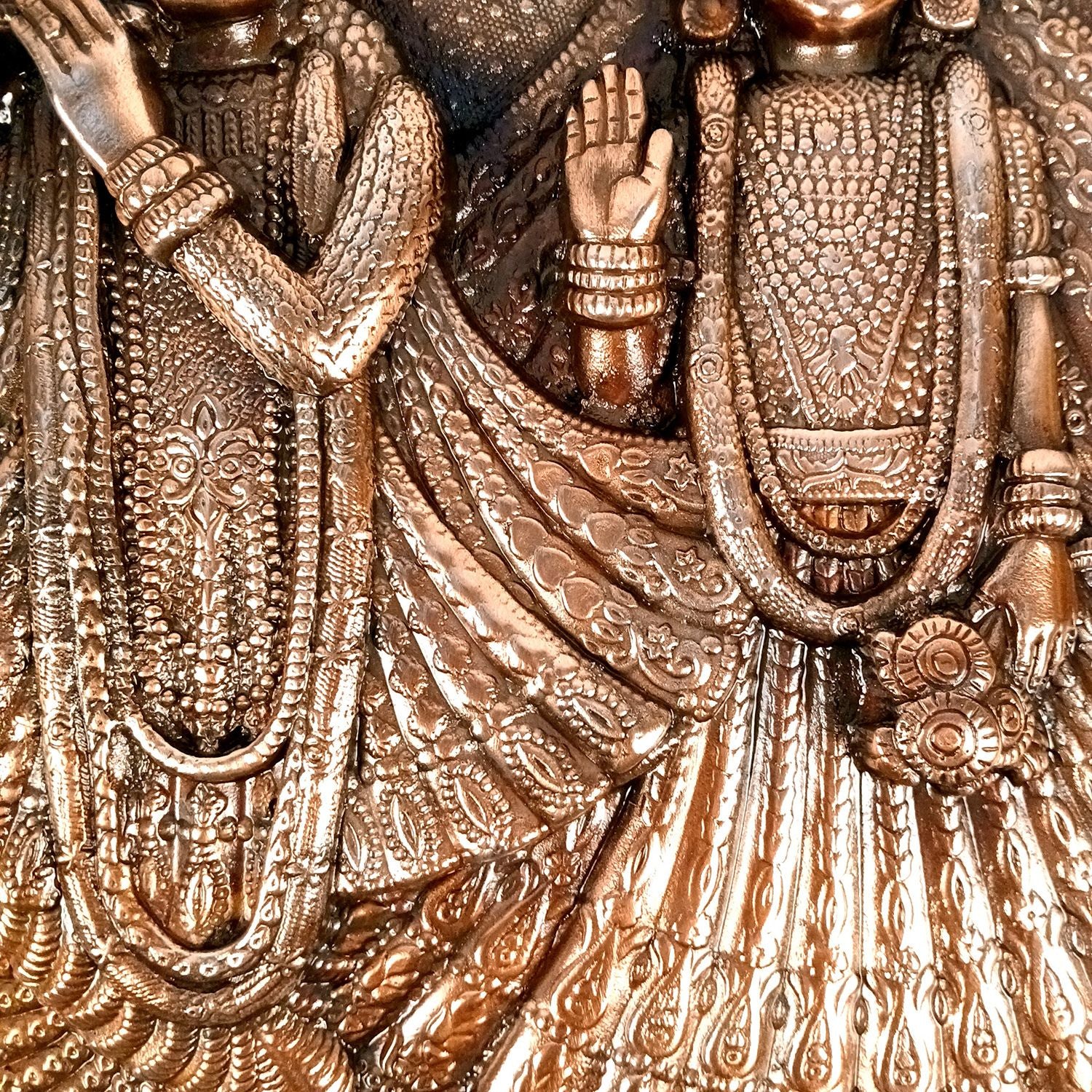 Radha Krishna Wall Hanging Idol | Shri Krishna Radha Wall Art Statue For Big Walls - for Gift, Home, Living Room, Office, Puja Room Decoration - 25 Inch - Apkamart
