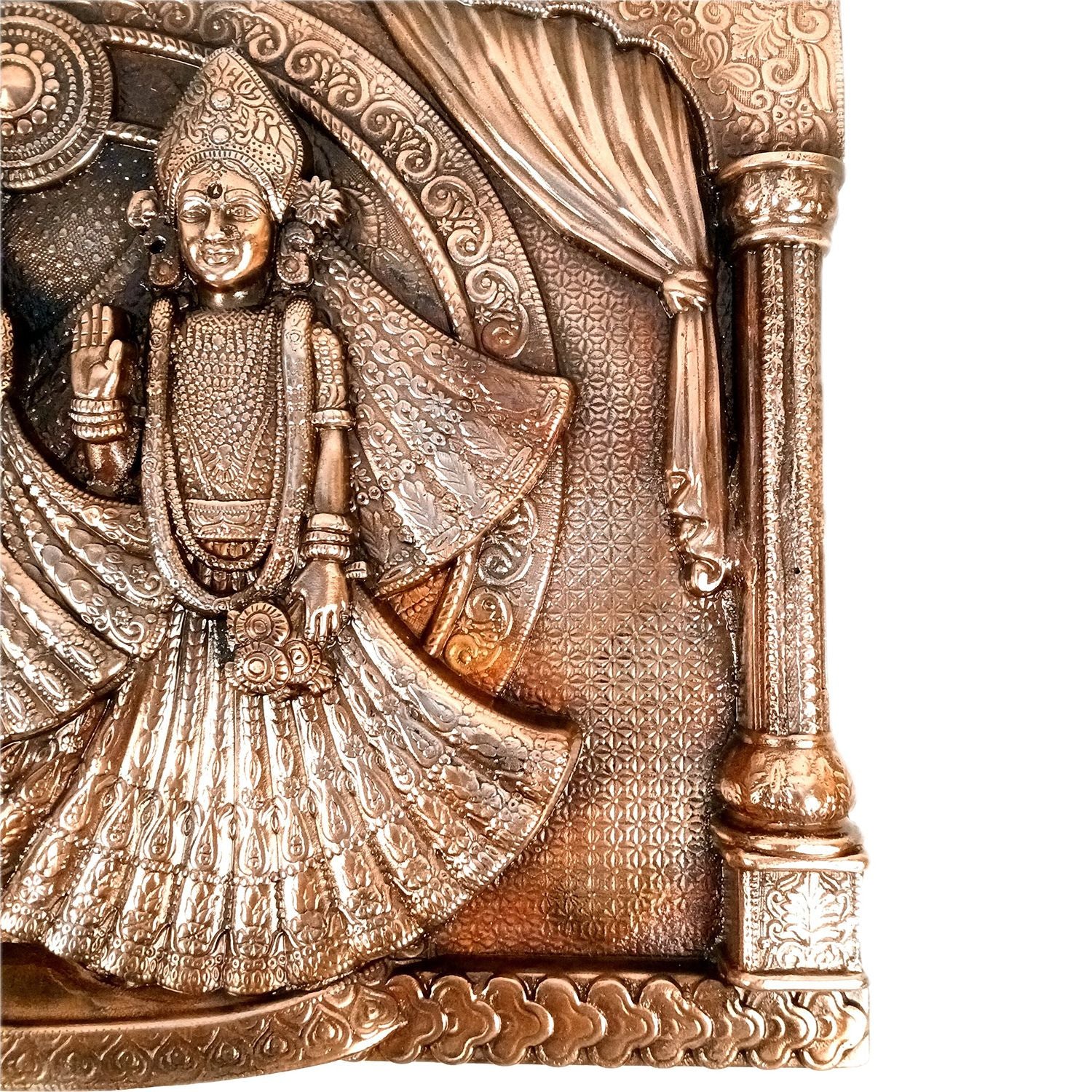 Radha Krishna Wall Hanging Idol | Shri Krishna Radha Wall Art Statue For Big Walls - for Gift, Home, Living Room, Office, Puja Room Decoration - 25 Inch - Apkamart