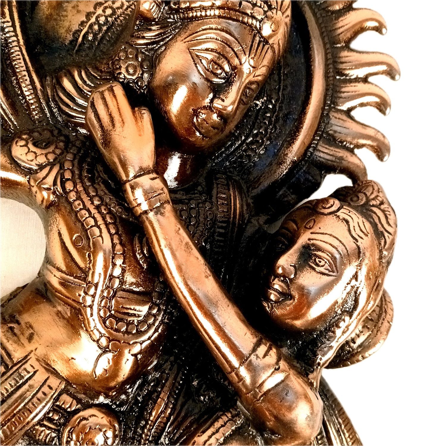 Radha Krishna Wall Hanging Idol - Dancing Pose | Shri Krishna Radha Wall Art Statue For Big Walls - for Gift, Home, Living Room, Office, Puja Room Decoration - 24 Inch - Apkamart #Style_Design 1