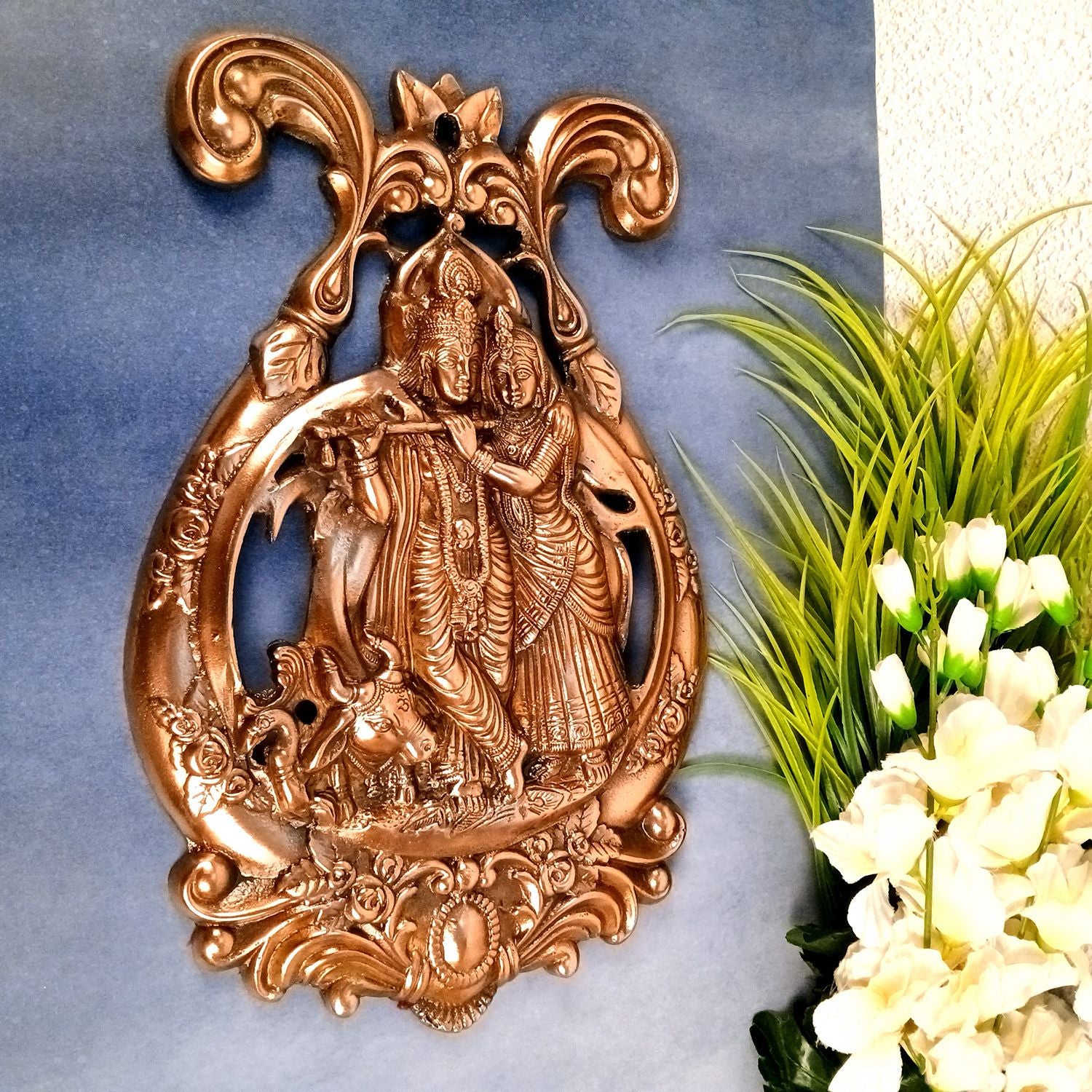 Radha Krishna Wall Hanging Idol For Home & Wedding Gift - 20 Inch - Apkamart