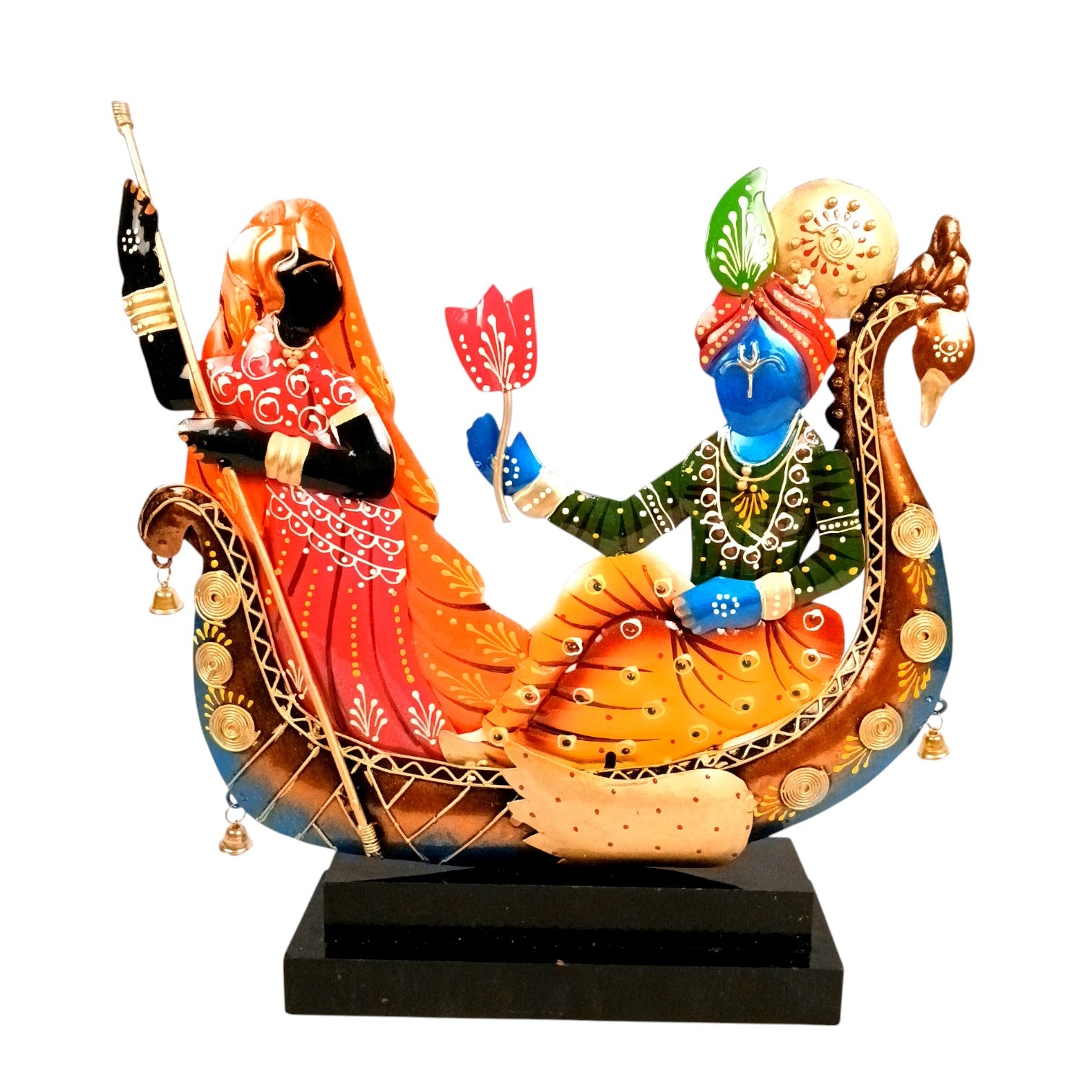 Radha Krishna Statue | Lord Krishna with Radha Idol for Home, Puja, Living Room & Office Decor | Decorative Hindu God Figurine for Spiritual & Religious Gift - 14 Inch - Apkamart #Style_Design 1