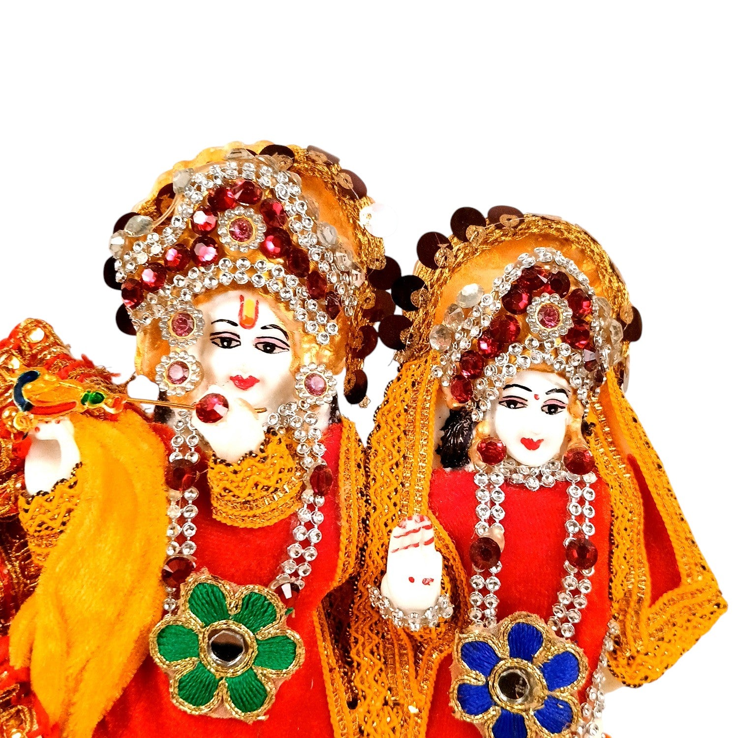 Radha Krishna Statue | Radhe Krishna Idol for Home, Pooja Room & Vastu | Religious Table Decor & Diwali Gift - 8 Inch - Apkamart