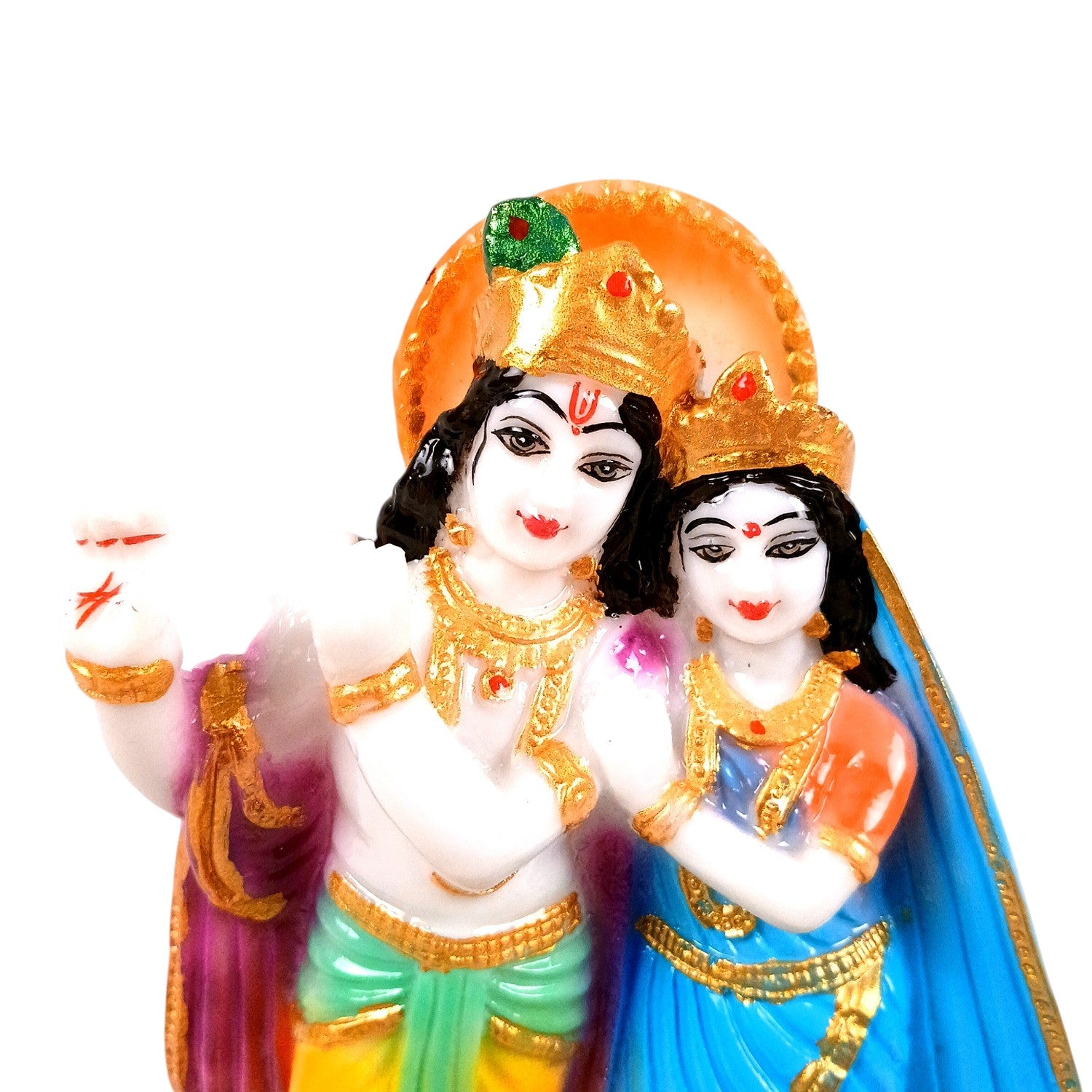 Radha Krishna Statue | Radhe Krishna Idol for Home, Pooja Room & Vastu | Religious Table Decor Showpiece & Diwali Gift | Housewarming, Festival Gifting - 8 Inch - Apkamart