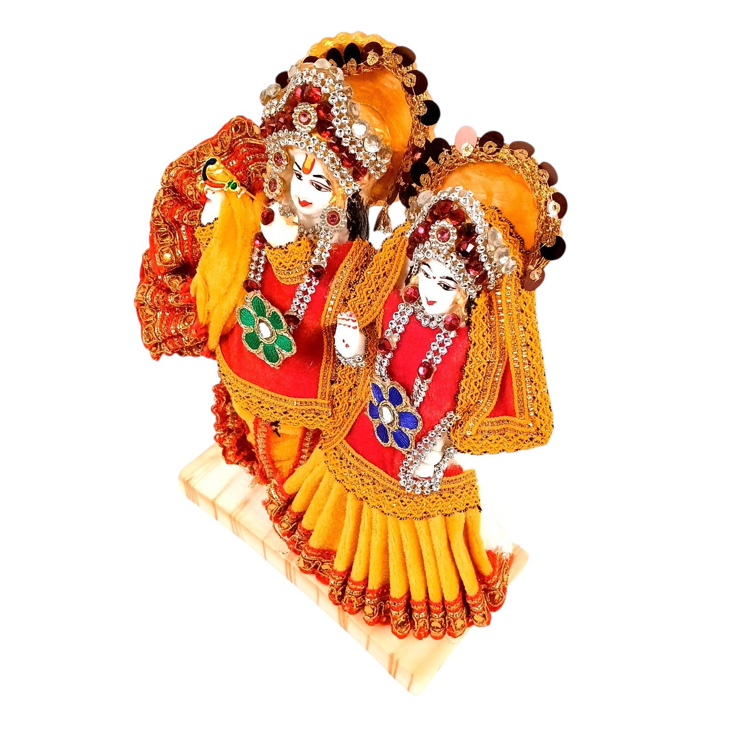 Radha Krishna Statue | Radhe Krishna Idol for Home, Pooja Room & Vastu | Religious Table Decor & Diwali Gift - 8 Inch - Apkamart