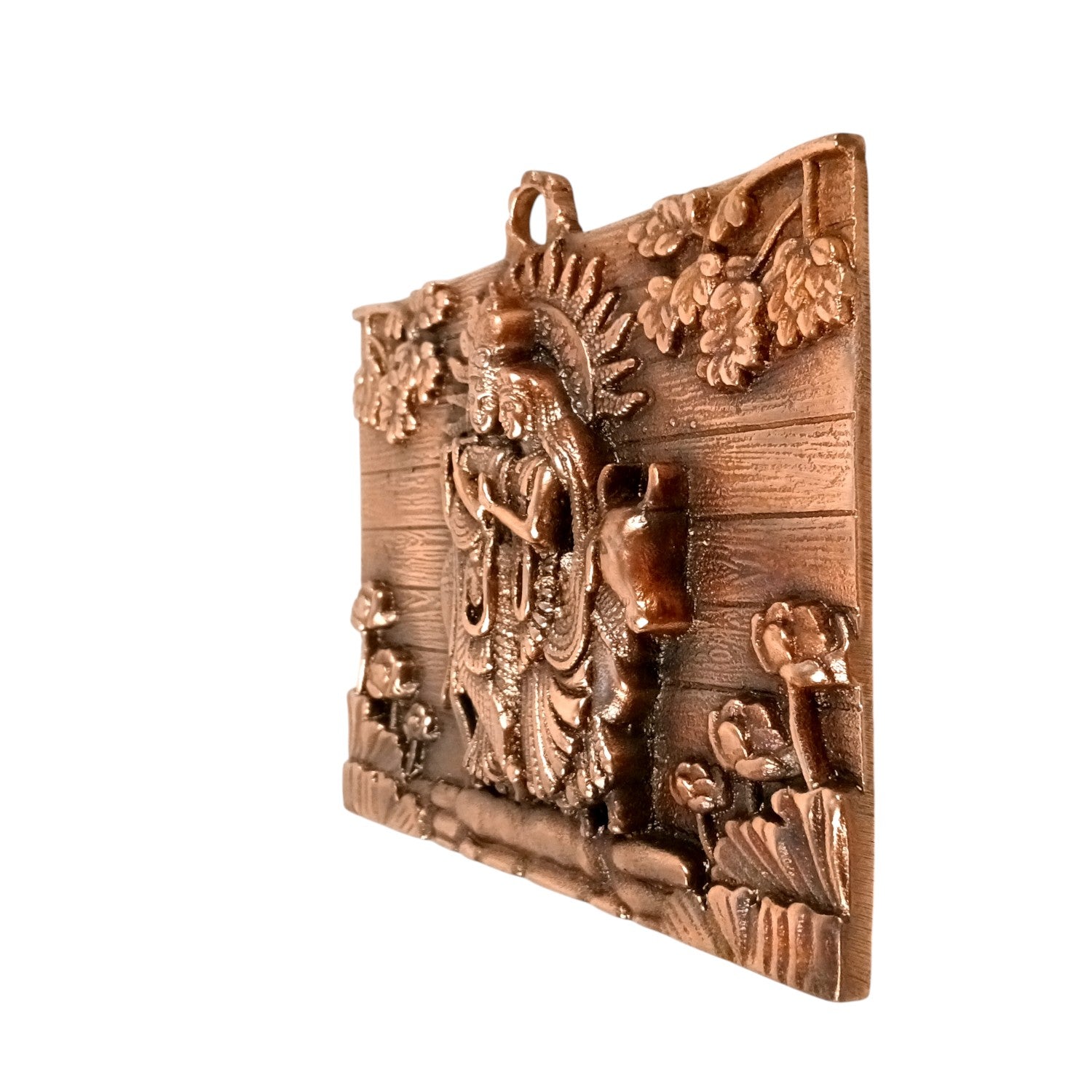 Radha Krishan Wall Hanging Showpiece | Idol for Home Decor | Spiritual Decoration Gift for Living Room, Bedroom & Festivals - 8 Inch - Apkamart 